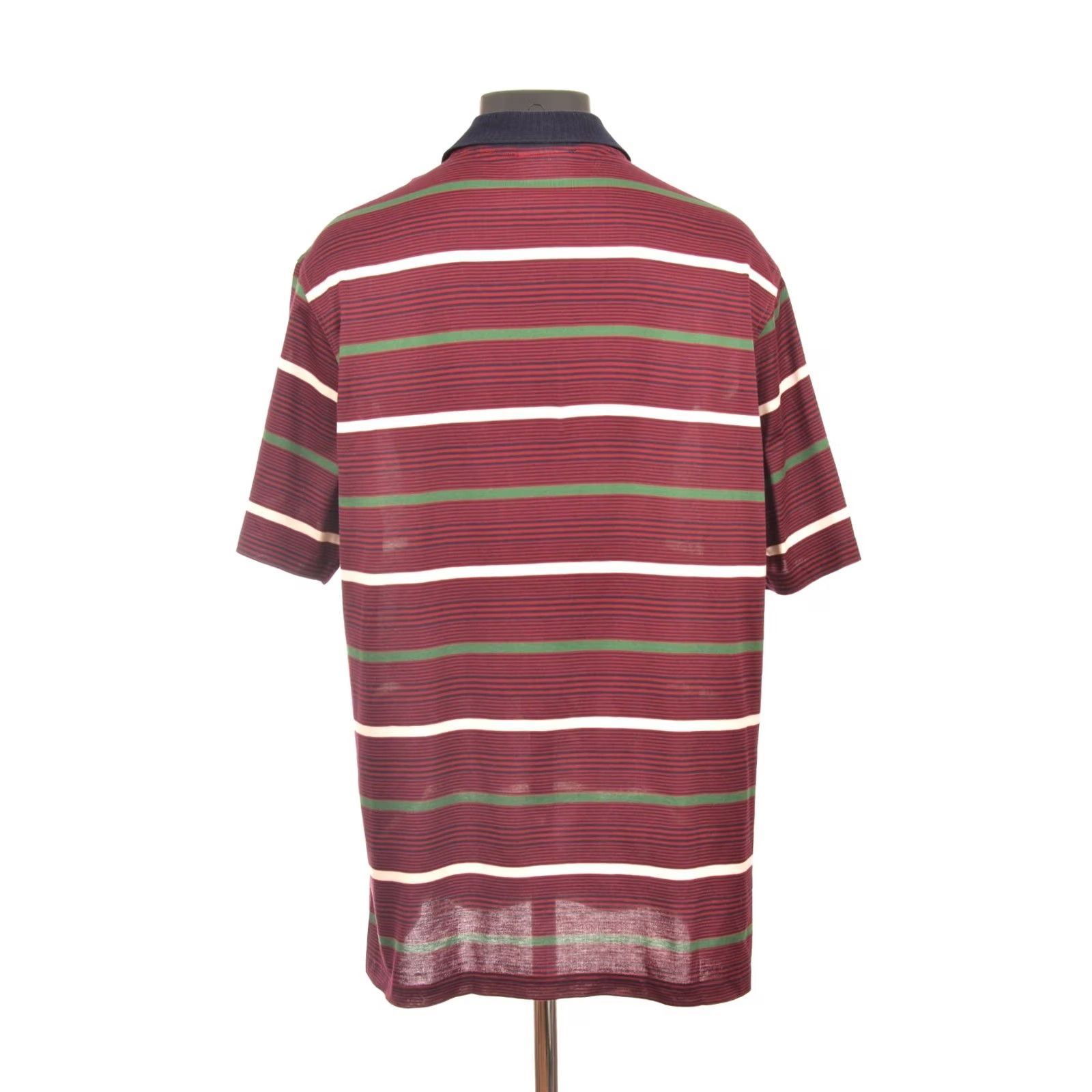 Lacoste VINTAGE Lacoste Polo Shirt Men Size 6 Burgundy Striped 5191L Red Short Sleeve Polo Shirt Mens Size US S / EU 44-46 / 1 - 3 Thumbnail