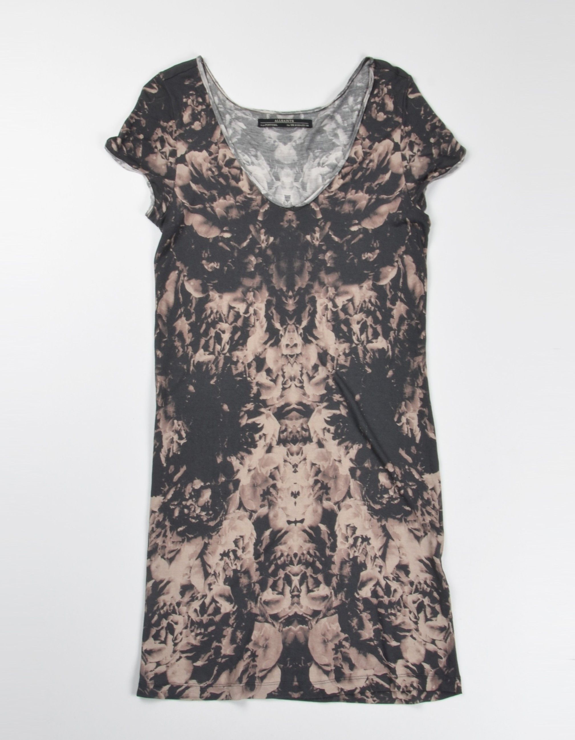 Allsaints Allsaints Abstract Print Scoop Neck Bodycon Stretch Dress Size M / US 6-8 / IT 42-44 - 4 Thumbnail