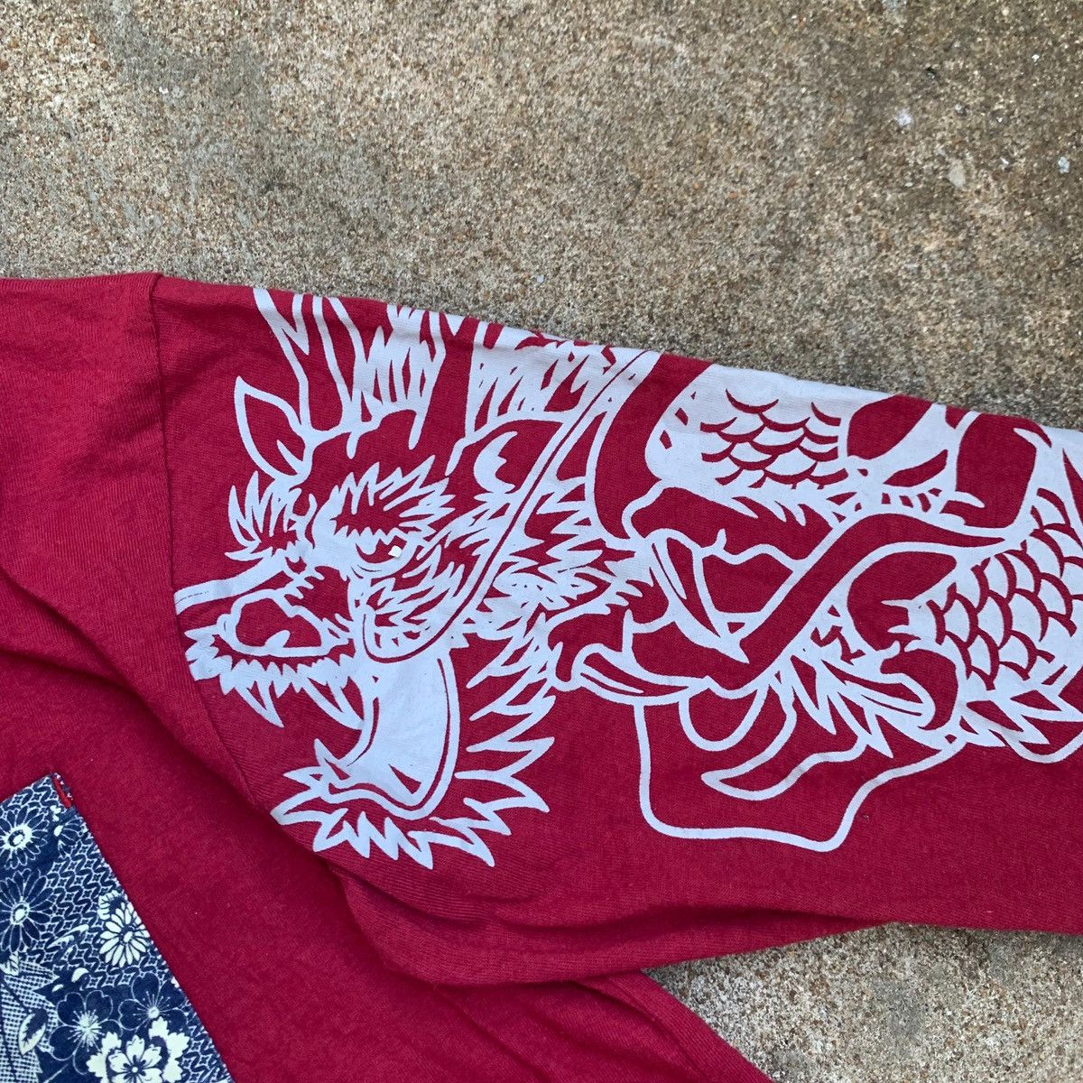 If Six Was Nine × Japanese Brand × Vintage SHIRT LONGSLEEVE DRAGON RED STYLE JAPANESE Size US L / EU 52-54 / 3 - 5 Thumbnail