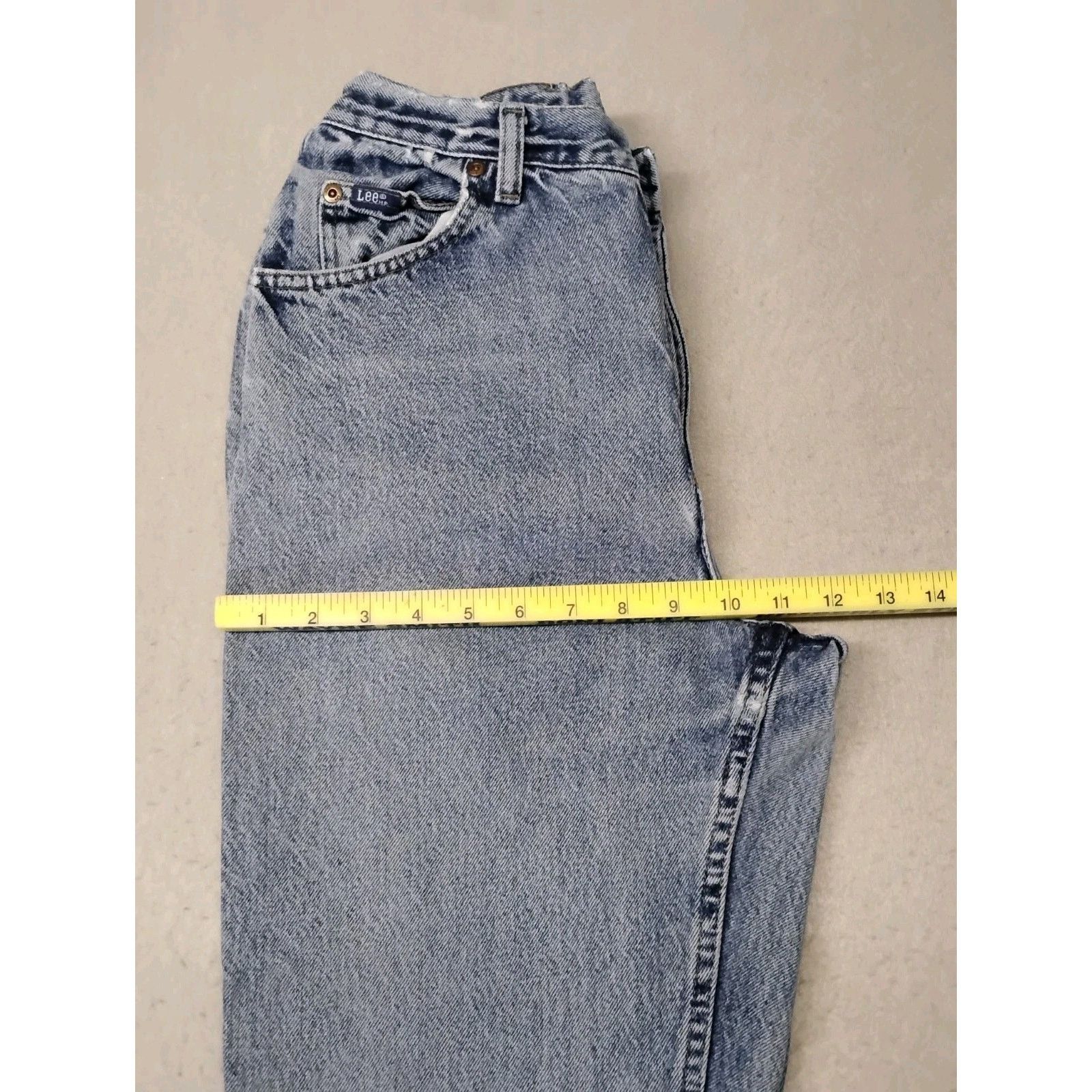 Lee Lees (10) Womens Vintage High Rise Straight Blue Denim Jeans Size 32" / US 10 / IT 46 - 6 Thumbnail