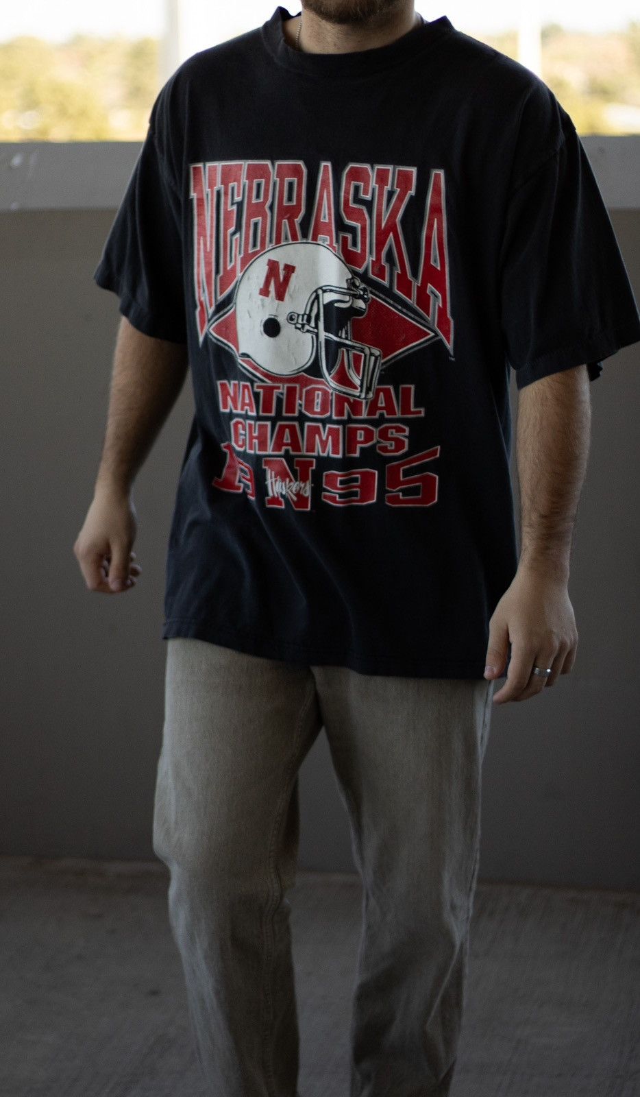 Vintage Vintage 1995 Nebraska Football National Championship Tee Size US XL / EU 56 / 4 - 1 Thumbnail
