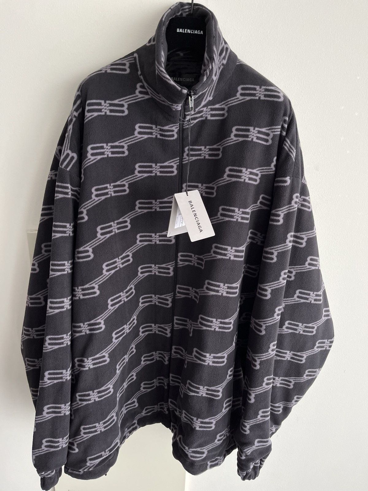 Balenciaga BrandNew Balenciaga BB Monogram Fleece Bomber Coat Oversized Size US XXL / EU 58 / 5 - 14 Thumbnail