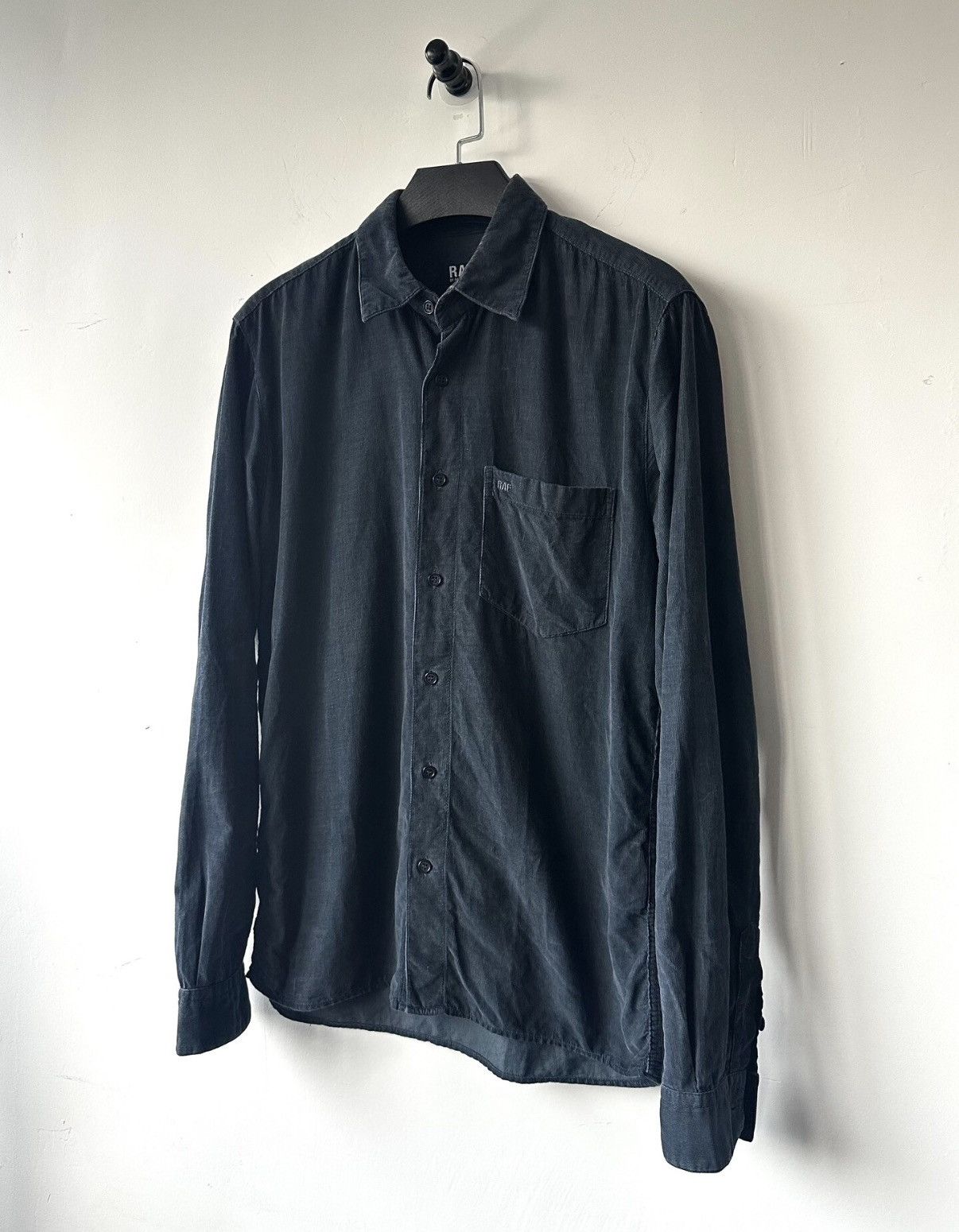 Raf Simons Raf Simons RAF by Raf Simons corduroy slim logo shirt K7 Size US XS / EU 42 / 0 - 2 Thumbnail