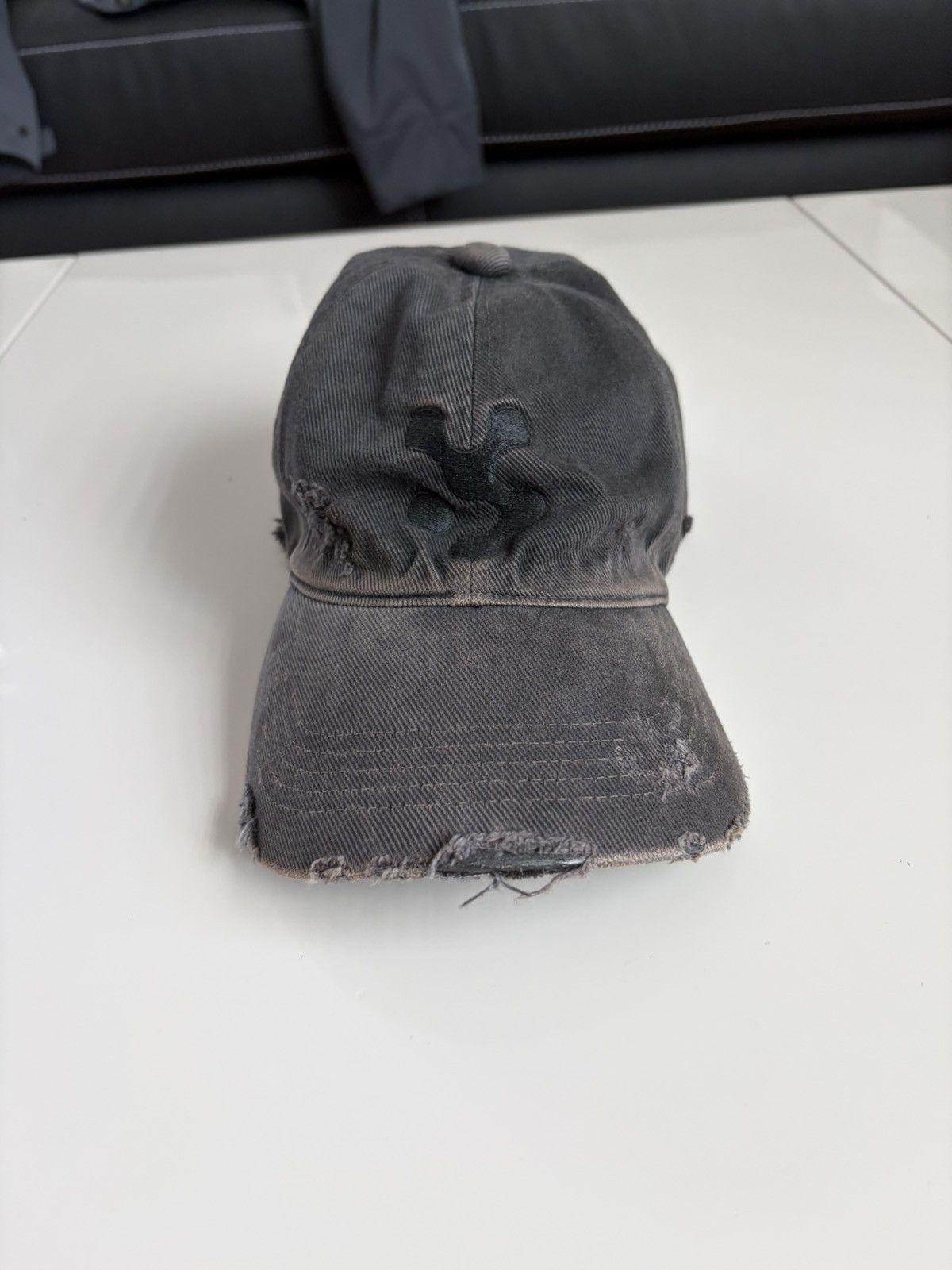 Vuja De Vuja De Kai Destroyed PL Denim Hat Mudwash Black | Grailed