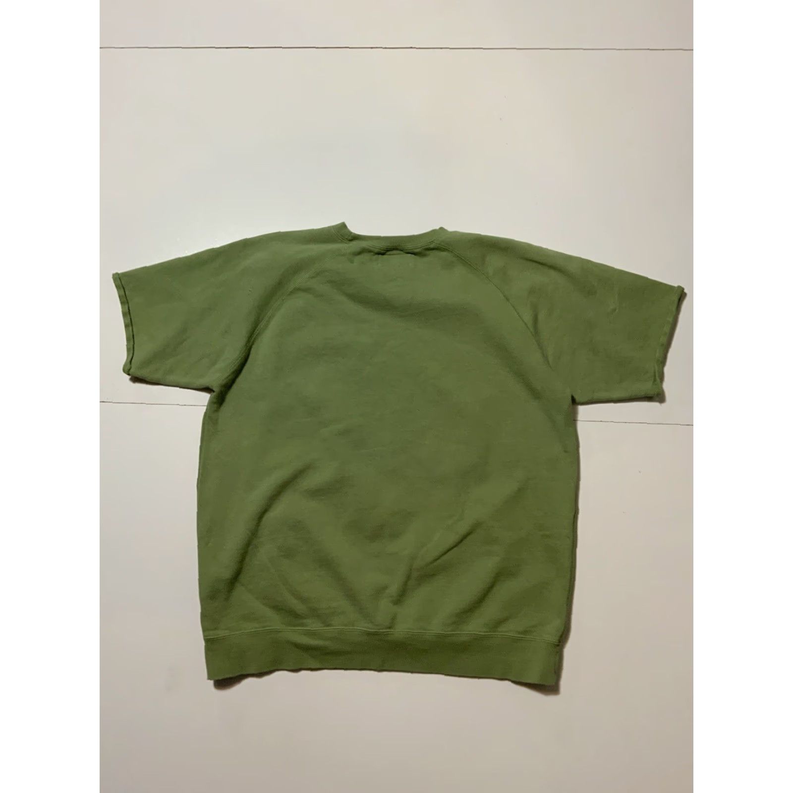 Beams Plus VINTAGE Beams Plus Made In Japan Green Terry Fleece S/S Crewneck Sweatshirt Sz. M Mens Size US M / EU 48-50 / 2 - 2 Thumbnail