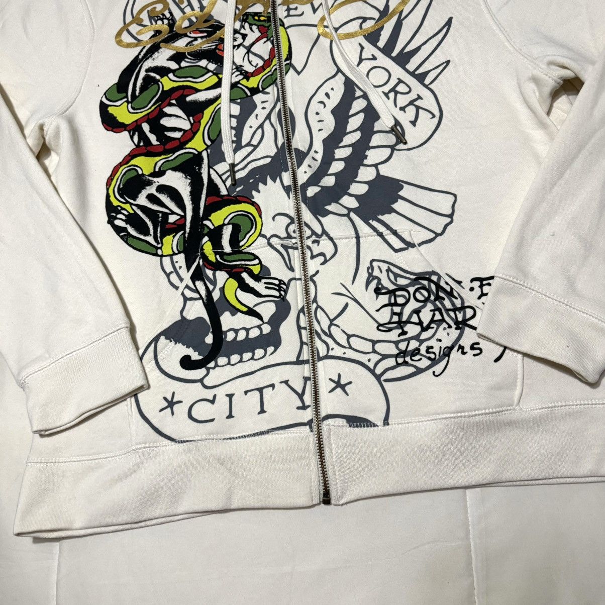 Ed Hardy Vintage Cream Ed Hardy Hoodie Size US L / EU 52-54 / 3 - 3 Thumbnail