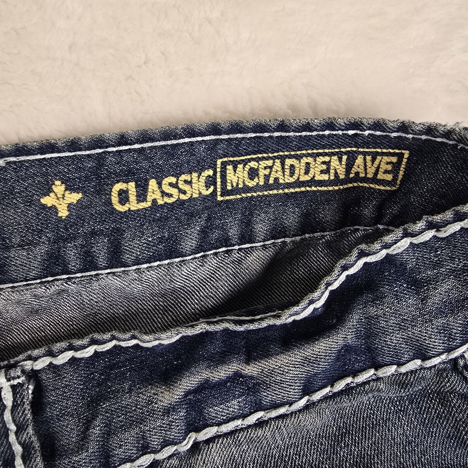 Other Departed Jeans Mens 34X32 Blue Denim Classic McFadden Ave Size US 34 / EU 50 - 7 Thumbnail