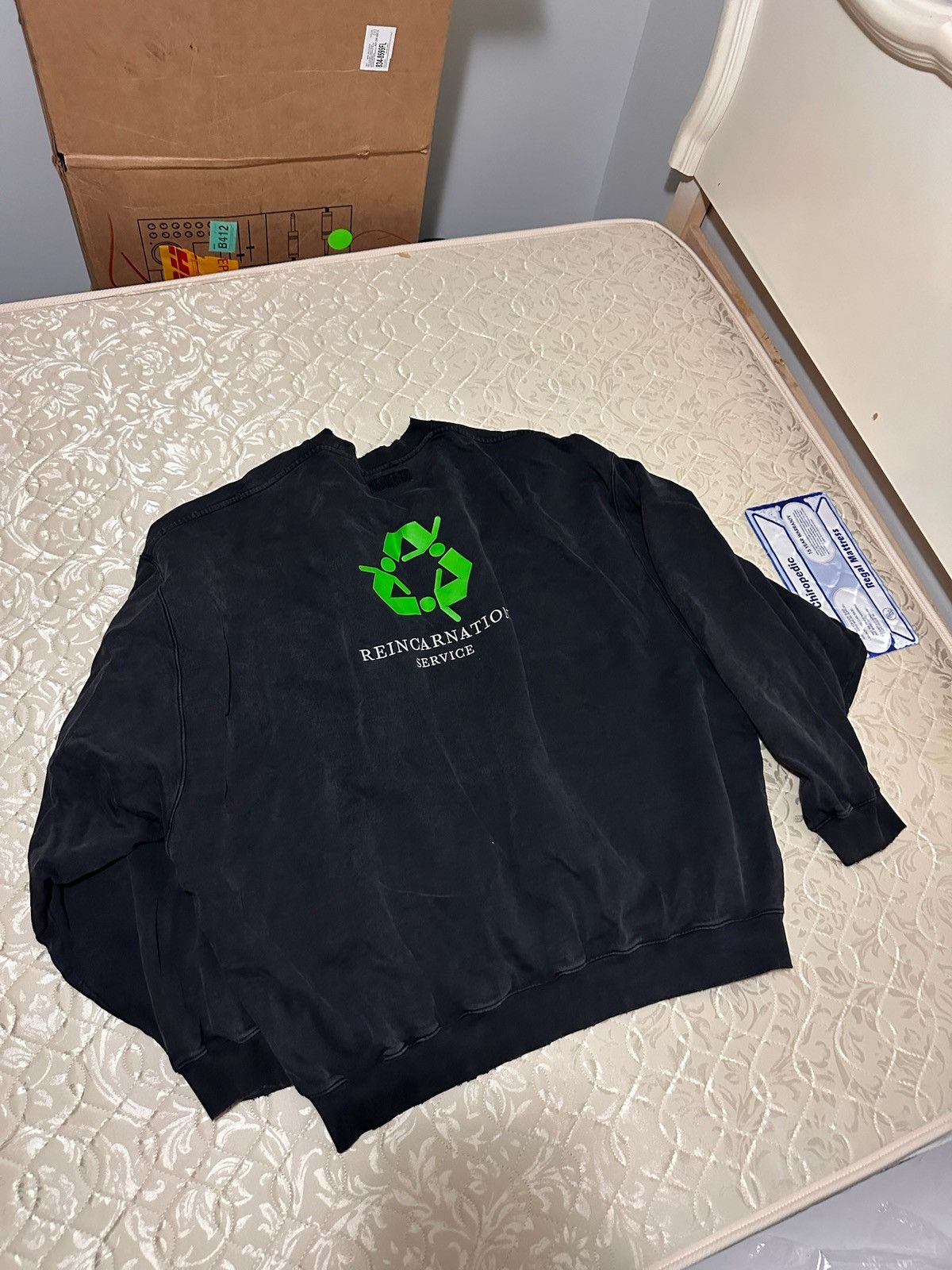 Vetements VETEMENTS Black 'I'm Not Doing Shit Today' Sweatshirt Size US XL / EU 56 / 4 - 2 Thumbnail