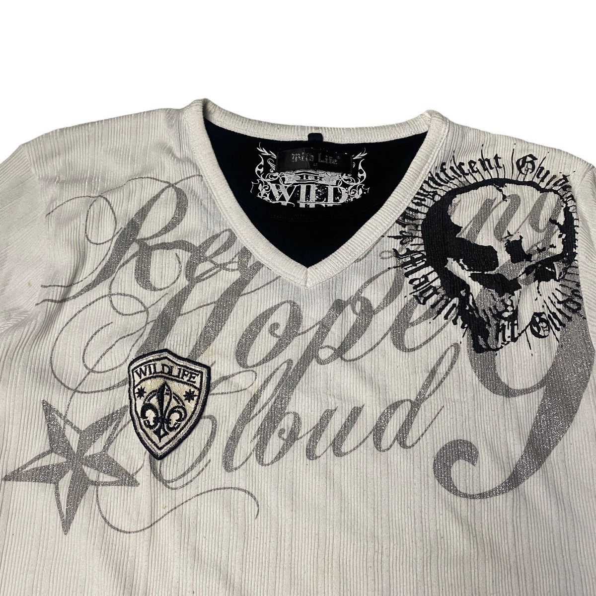 If Six Was Nine 2000's Wild Life Double Layered Skull Poem Longsleeve Size US M / EU 48-50 / 2 - 2 Thumbnail