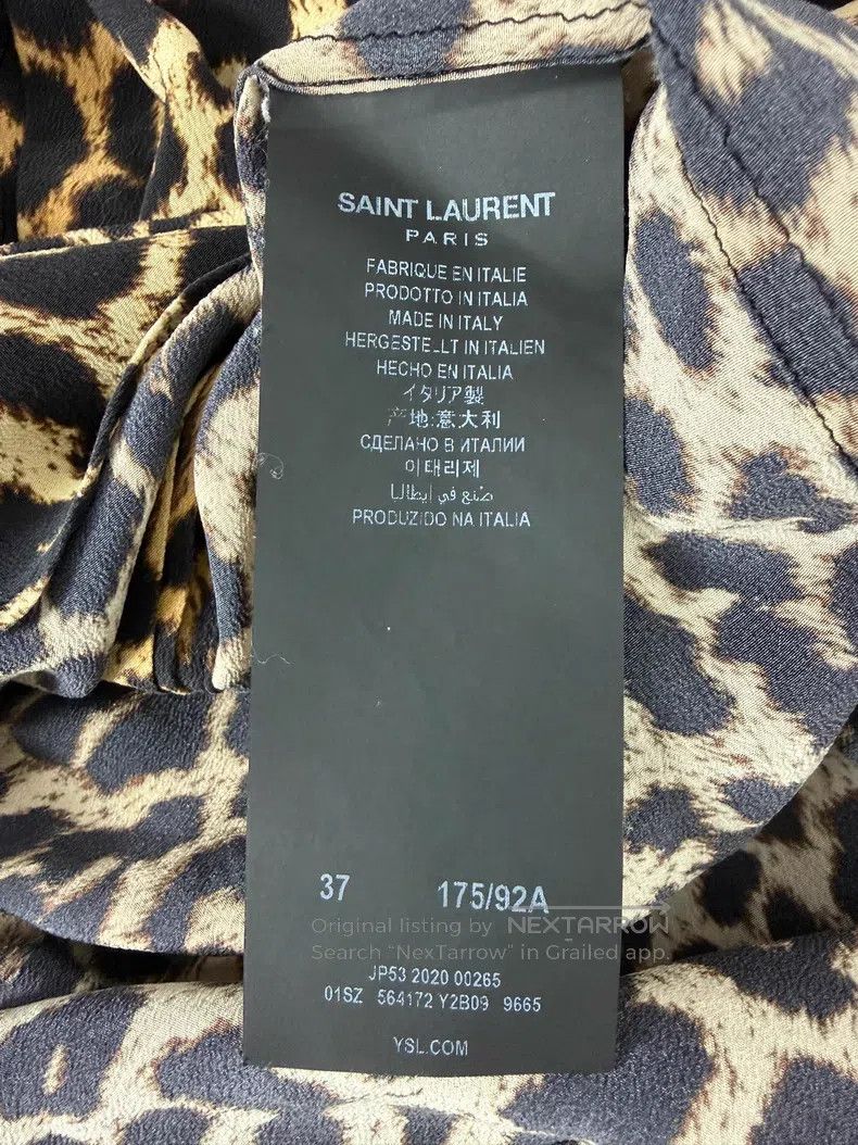 Saint Laurent Paris Saint Laurent Paris size 37 Mulberry silk leopard print sh Size US M / EU 48-50 / 2 - 4 Thumbnail