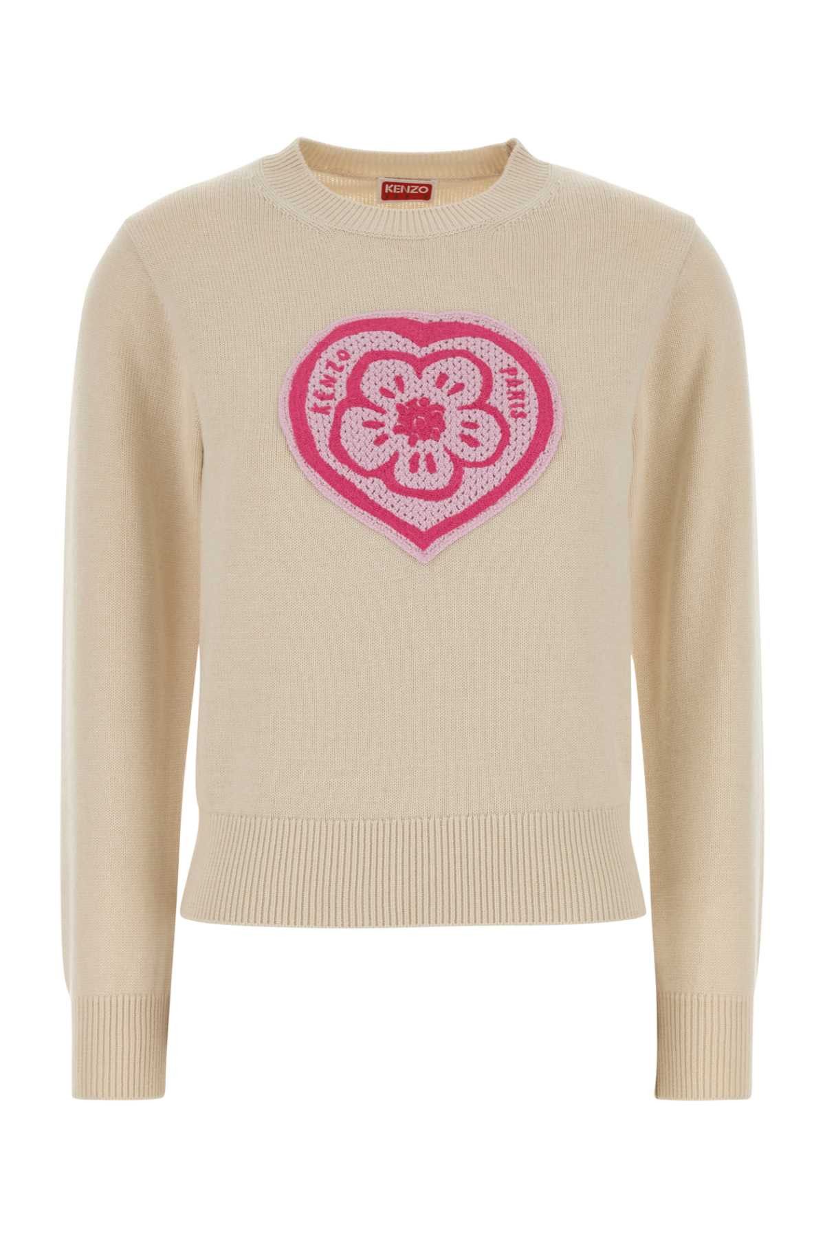 Kenzo Cream Cotton Blend Sweater Size M / US 6-8 / IT 42-44 - 1 Thumbnail