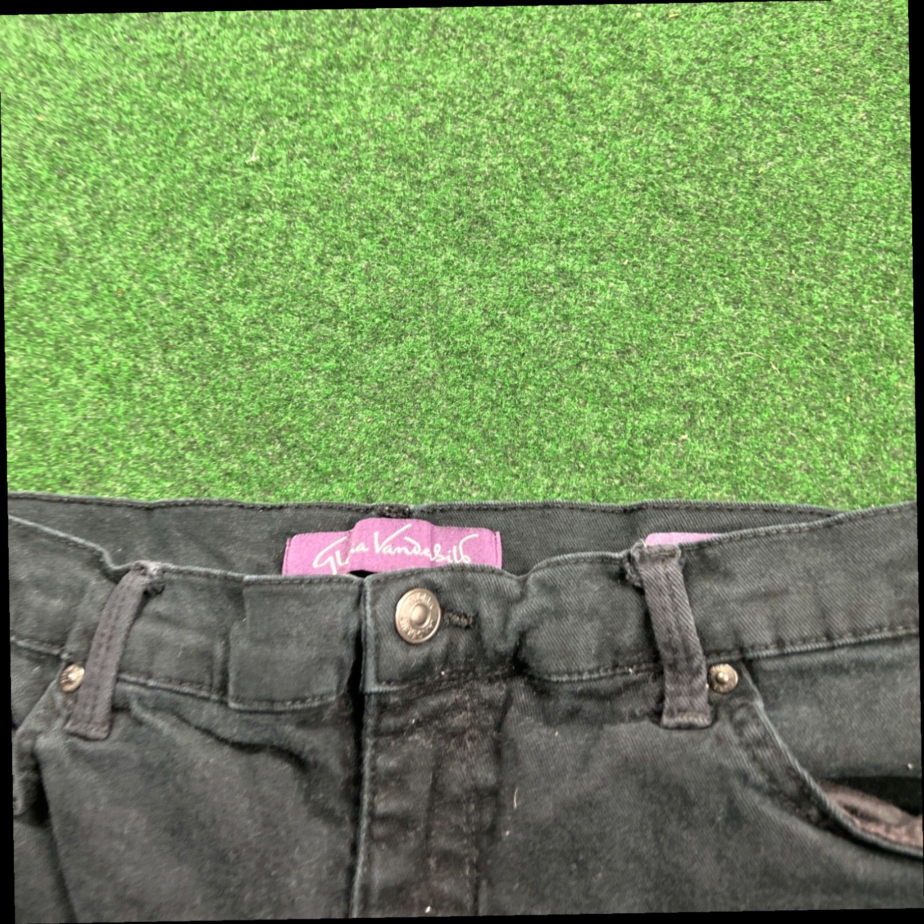 Gloria Vanderbilt Gloria Vanderbilt Amanda Womens Black Jeans Size 16W Straight Leg Measure 32x28 Size 38" / US 16 / IT 52 - 4 Thumbnail