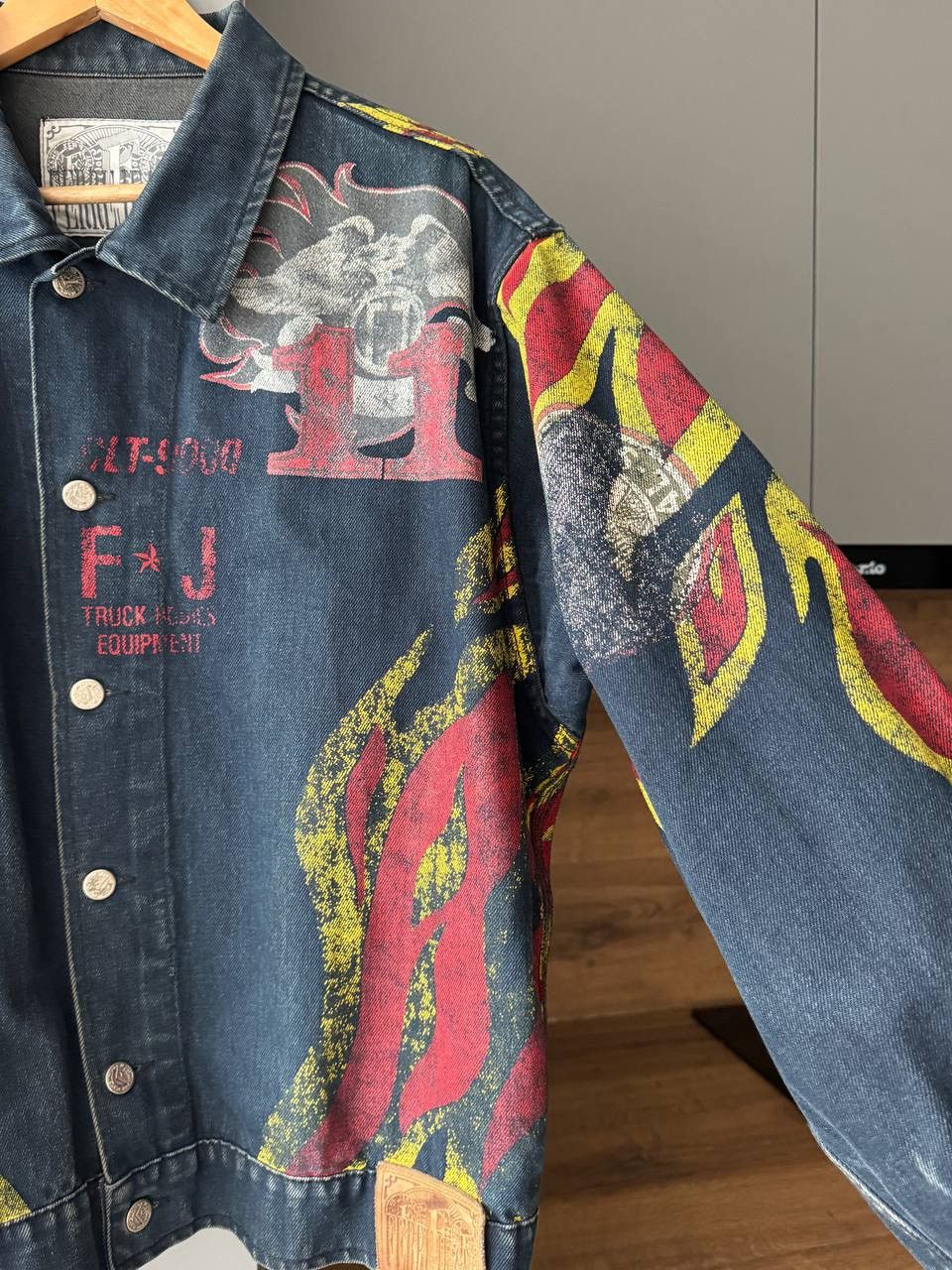 Ferre Vtg FERRE JEANS Denim Jacket Western Wear Made in Italy Size US L / EU 52-54 / 3 - 8 Thumbnail