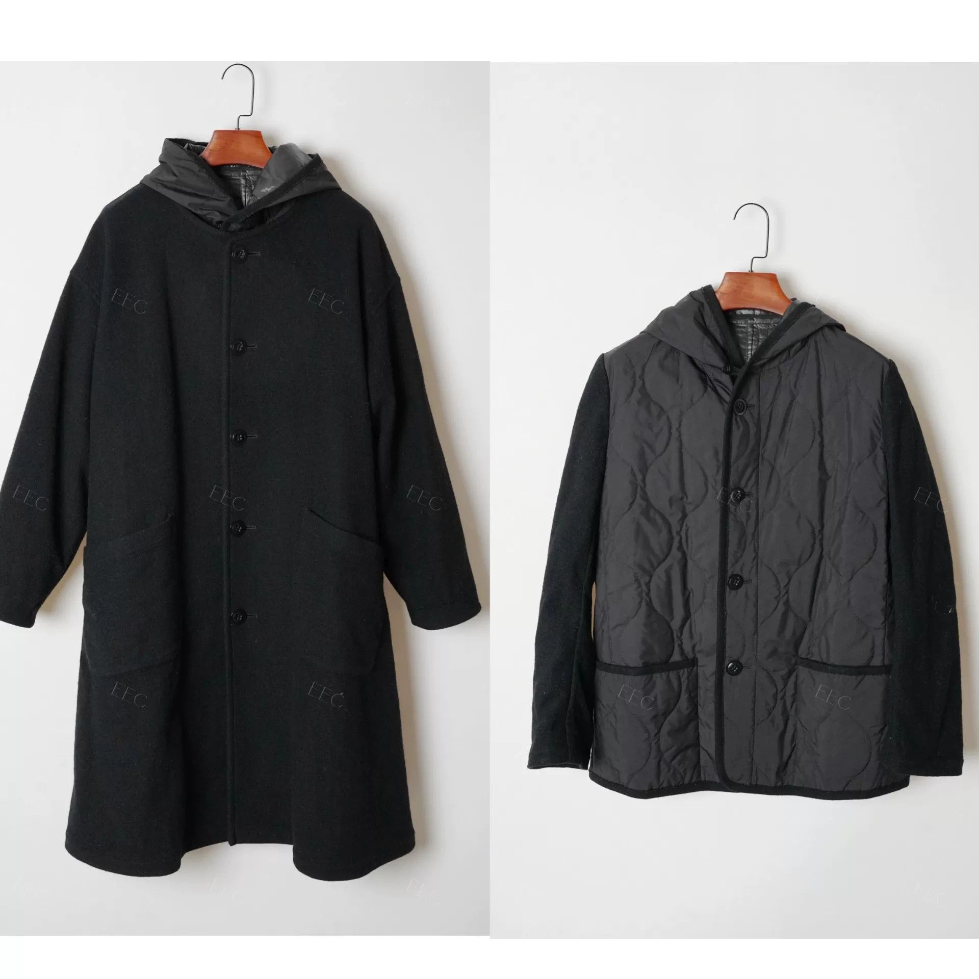 Yohji Yamamoto Yohji Yamamoto Black Wool Long Coat Size US M / EU 48-50 / 2 - 1 Thumbnail
