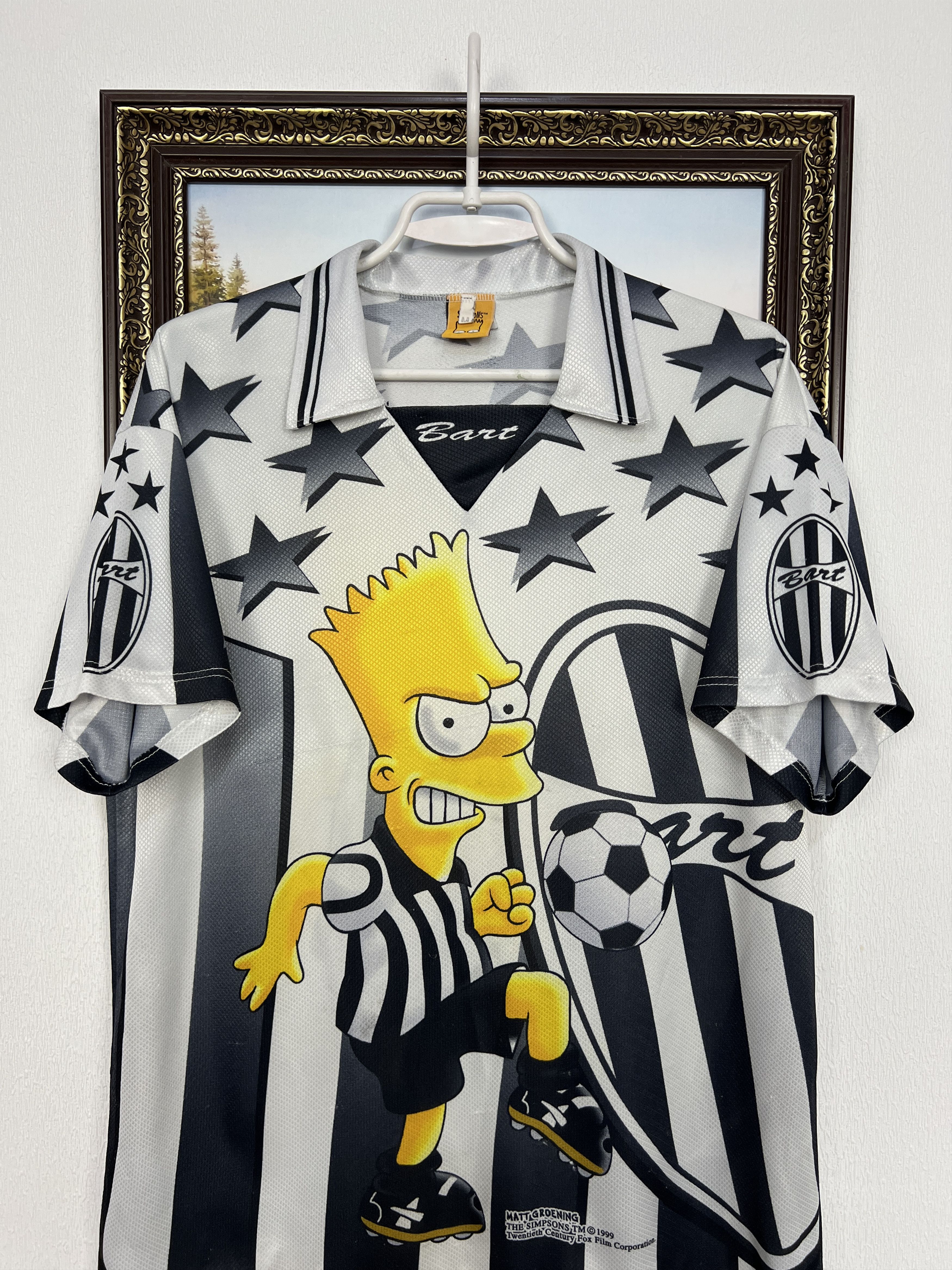 The Simpsons Vintage 1999 Simpsons Graphic Juventus Football Shirt Soccer Size US M / EU 48-50 / 2 - 2 Thumbnail