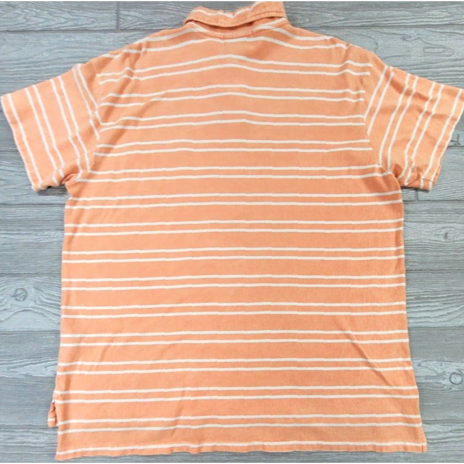 Polo Ralph Lauren Ralph Lauren Polo Jeans Co Polo Shirt Mens XL Short Sleeve Peach White Size US XL / EU 56 / 4 - 4 Thumbnail