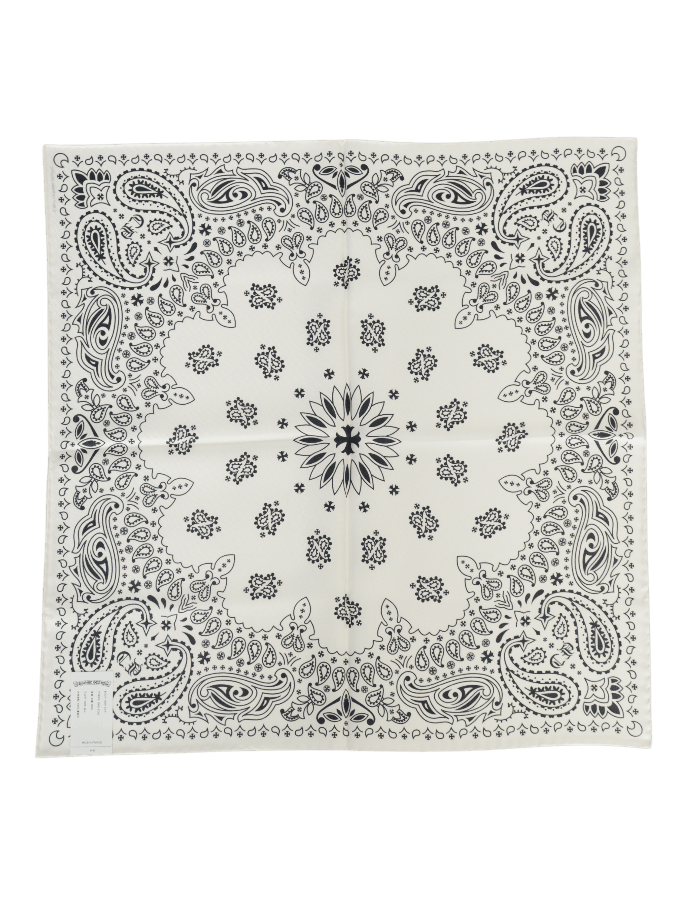Chrome Hearts Chrome Hearts Silk Bandana in White Size ONE SIZE - 2 Thumbnail