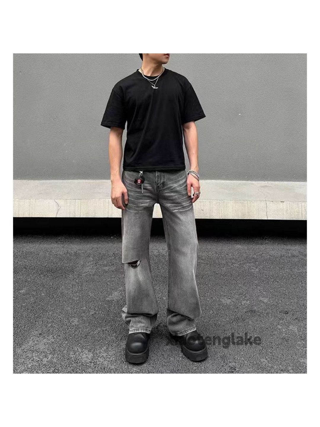 Jean × Vintage washed faded cleanfit yuppie utility ripped jeans Size US 32 / EU 48 - 1 Thumbnail