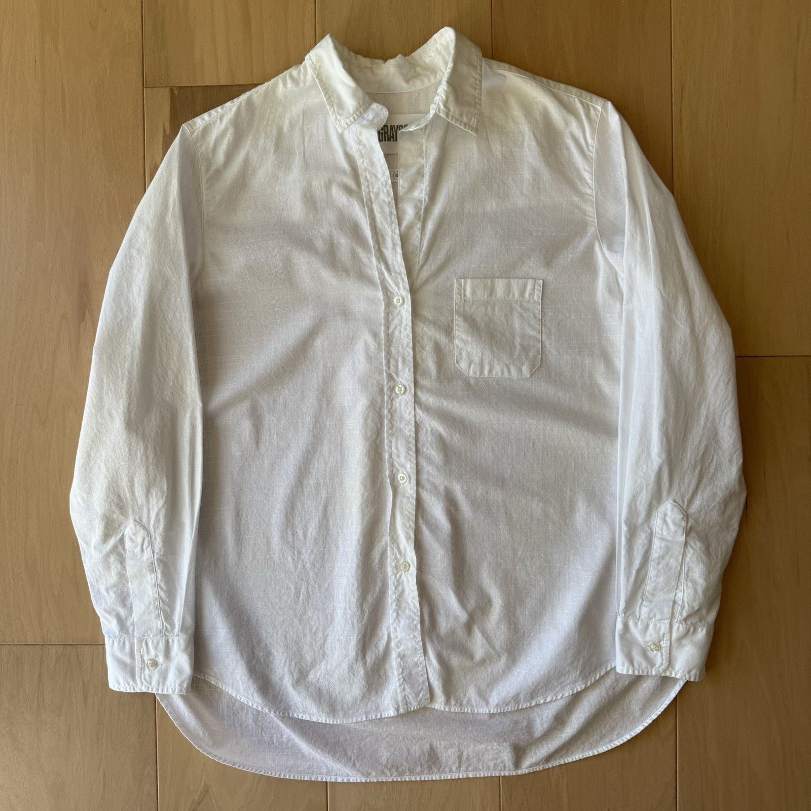 Other Grayson The Hero Shirt Women's 3 White Button Up 100% Cotton Size M / US 6-8 / IT 42-44 - 2 Thumbnail