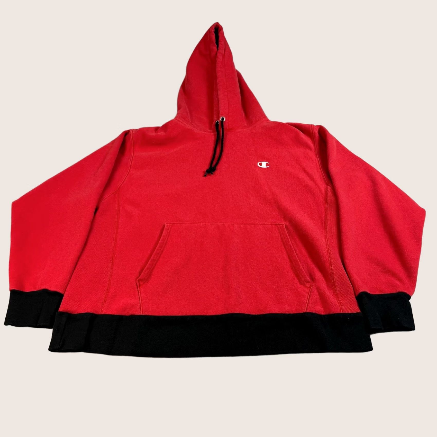 Champion Champion Reverse Weave Hoodie Mens Large Red Black Pullover Fleece Sweatshirt Size US L / EU 52-54 / 3 - 1 Thumbnail