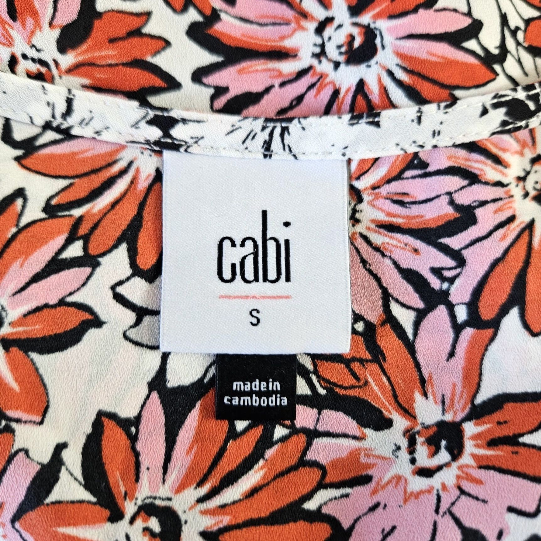 Vintage Cabi Seraphina Top Womens Blouse Sleeveless Floral Pink Red Size S Small Womens Shirt Size S / US 4 / IT 40 - 5 Thumbnail