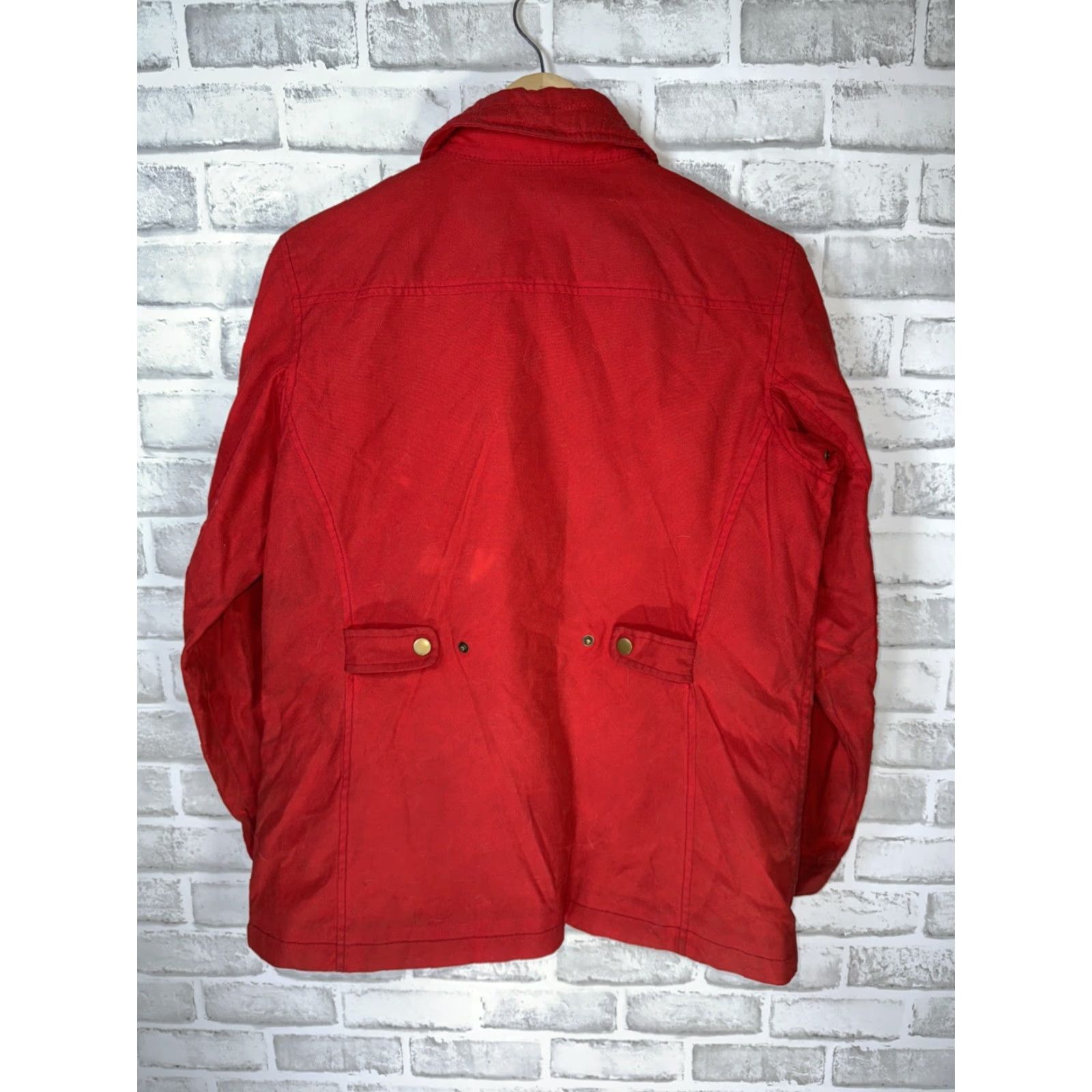 CO Duluth British Millerain Co Waxed Canvas Red Work Jacket Womens S Size S / US 4 / IT 40 - 6 Thumbnail
