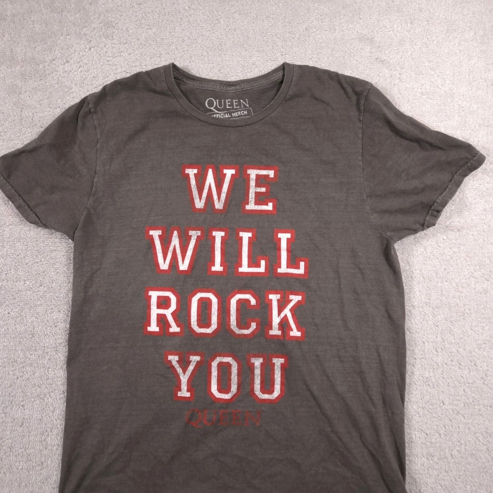 Vintage Queen We Will Rock You Shirt Mens Large Gray Band Graphic Tee Cotton Music Tee Size US L / EU 52-54 / 3 - 2 Thumbnail
