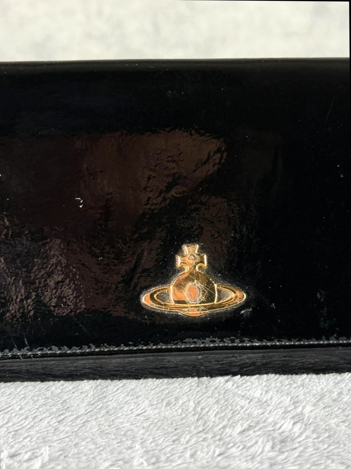 Vivienne Westwood Vivienne Westwood Patent Leather Wallet Gold Logo Size ONE SIZE - 3 Thumbnail