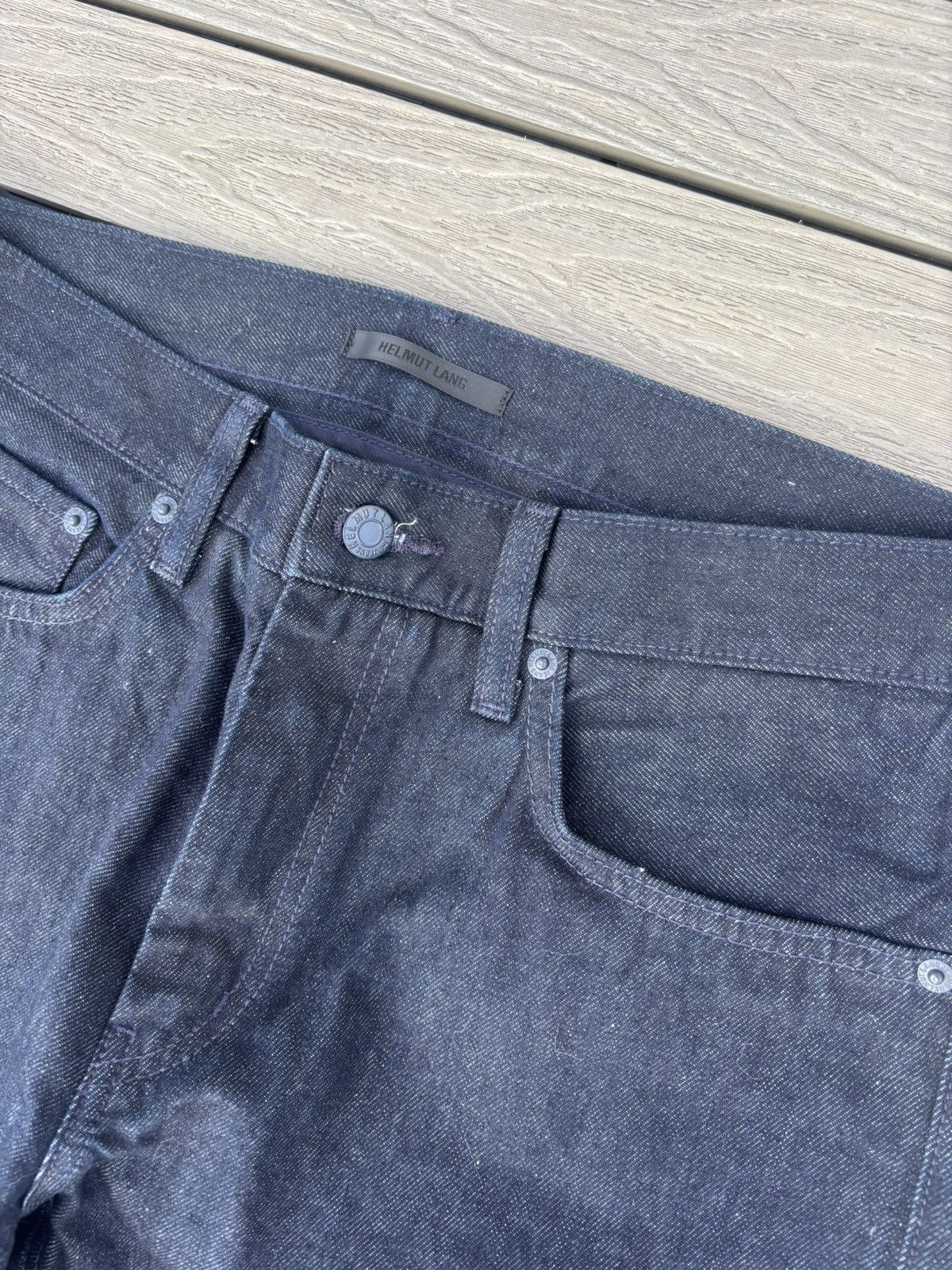 Helmut Lang Helmut Lang Dark Indigo Minimal Denim Jeans Size 31 Size US 31 - 2 Thumbnail