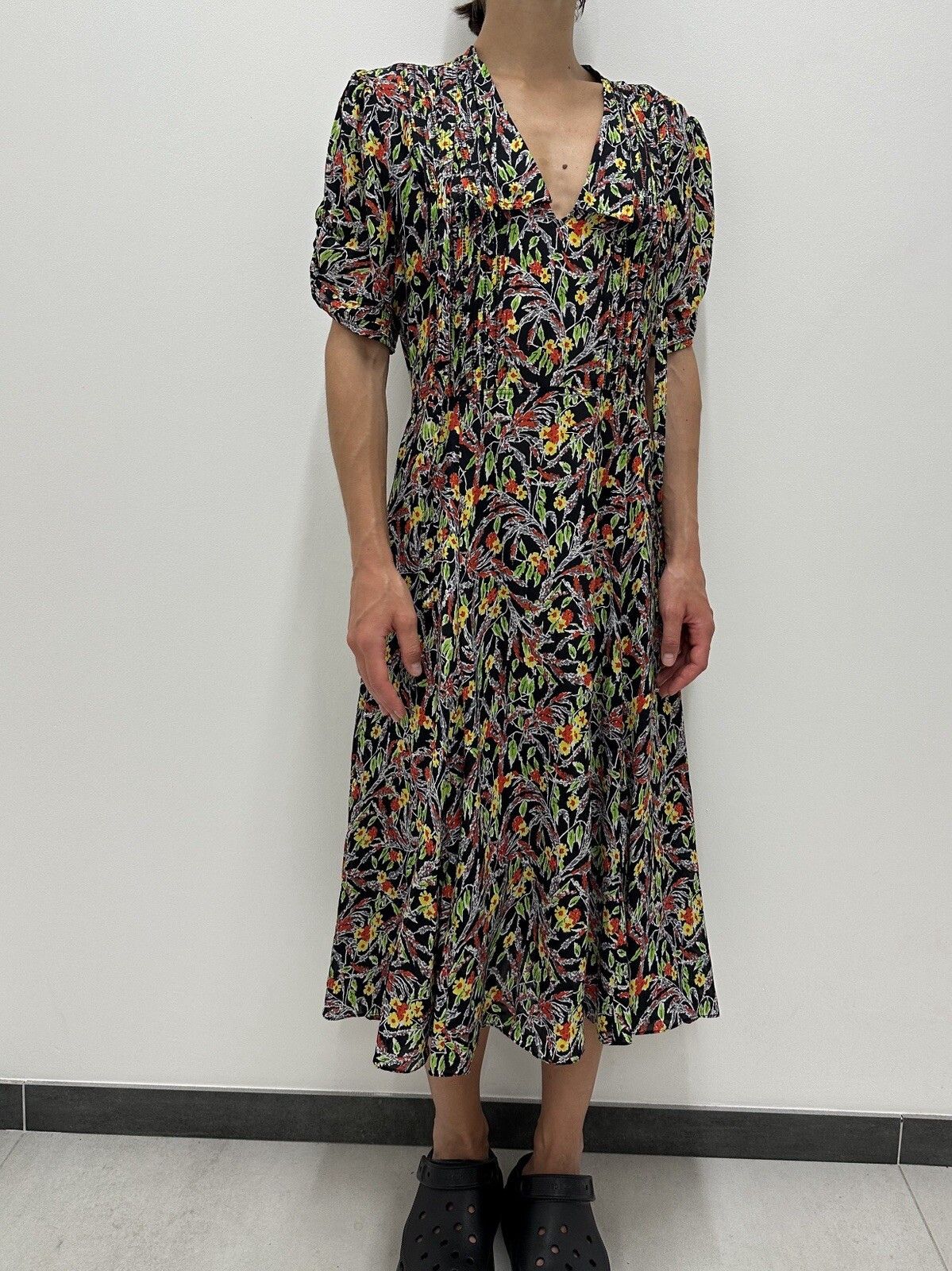 Polo Ralph Lauren Polo Ralph Lauren Silk Viscose Floral Print Dress V-neck Size M / US 6-8 / IT 42-44 - 7 Thumbnail
