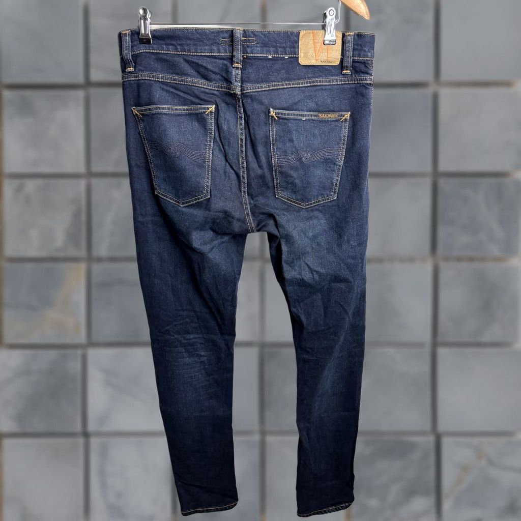 Nudie Jeans Nudie Jeans Co Jeans Mens 32x34 Blue Denim Slim Fit Tapered Dark Wash Faded Jeans Size US 32 / EU 48 - 1 Thumbnail