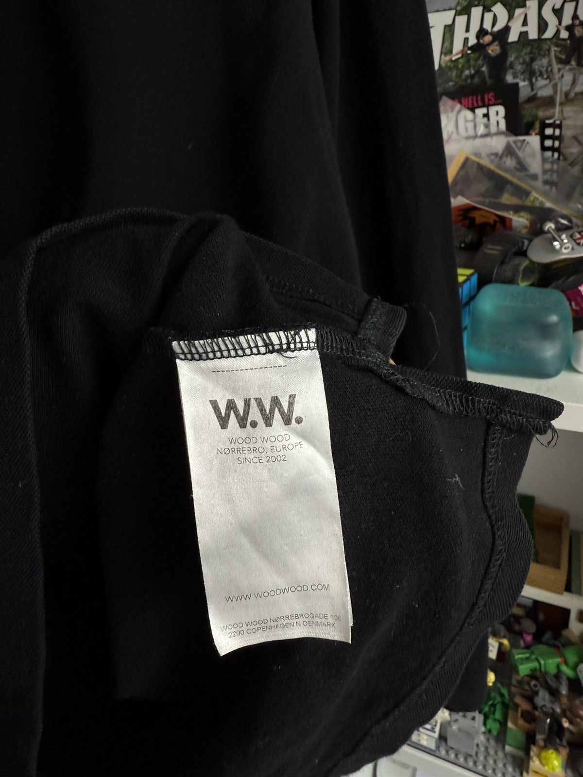 Designer × Wood Wood Wood Wood black longsleeve polo t-shirt L streetwear luxury Size US L / EU 52-54 / 3 - 5 Thumbnail