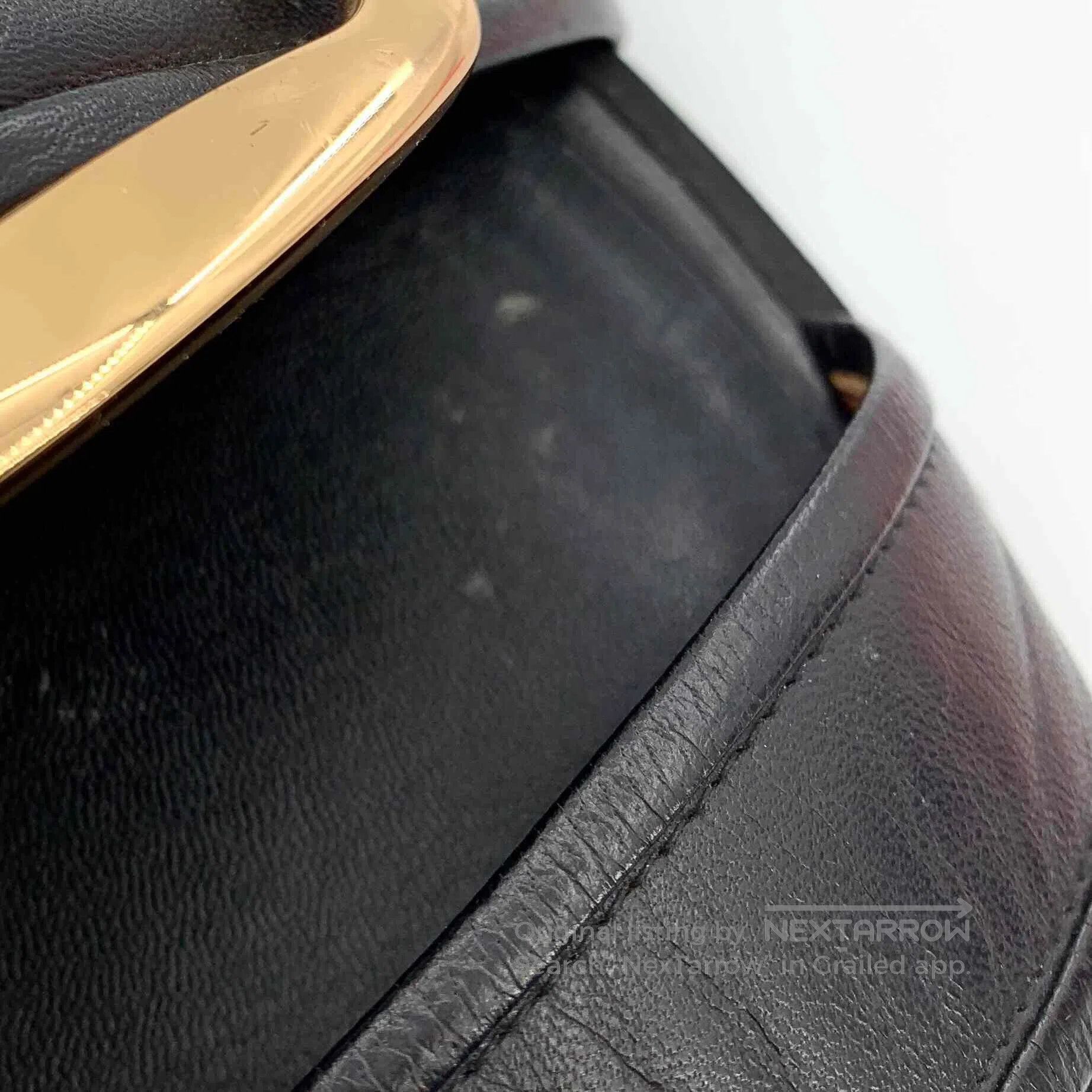 Givenchy Givenchy Black Leather Square Buckle Flat Sandals. Size US 6 / IT 36 - 8 Thumbnail
