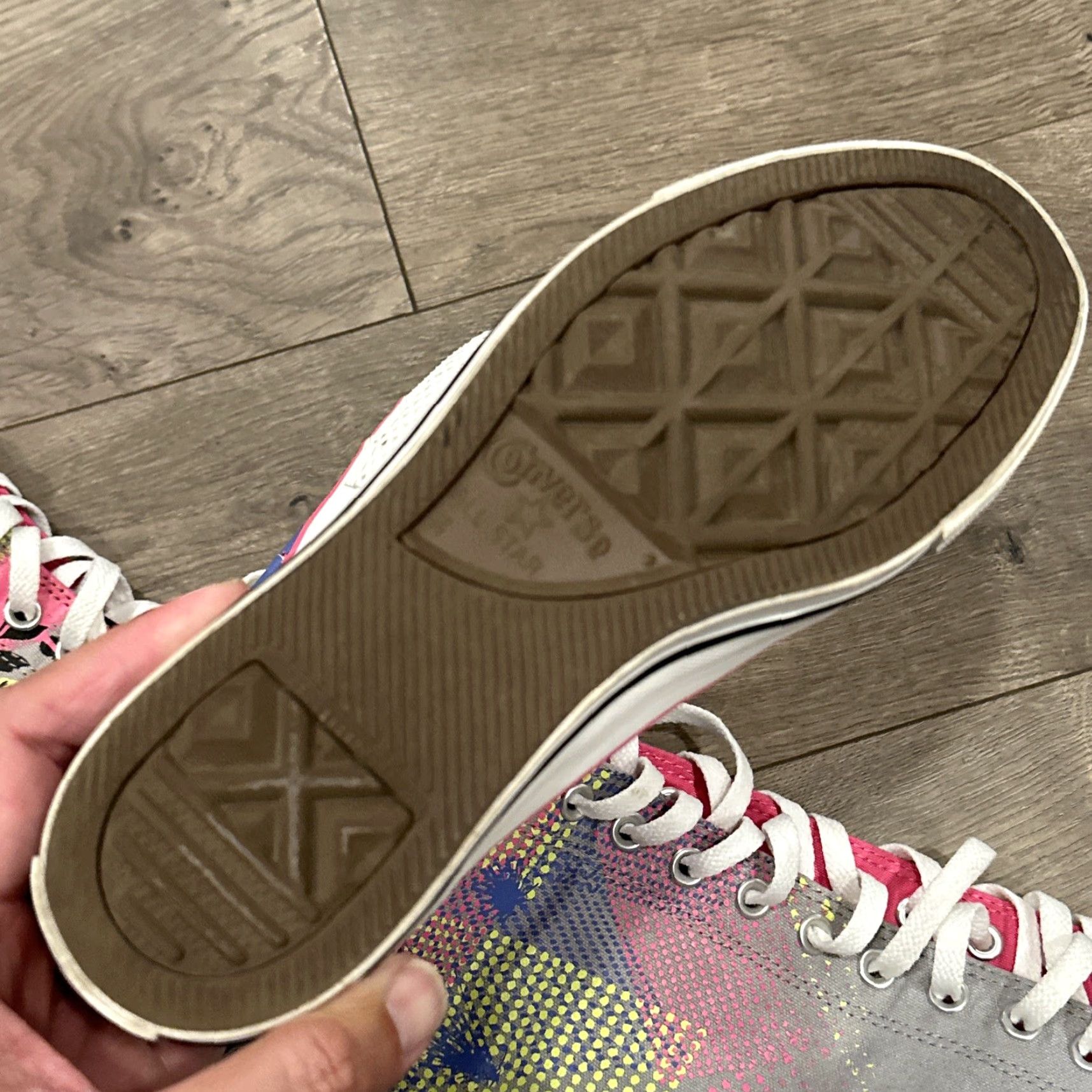 Converse VINTAGE Converse Chuck Taylor All-Star Knee High Sneakers Gray/Pink Zipper Lace-Up Women Size 6 Stars Size US 4 / IT 34 - 6 Thumbnail