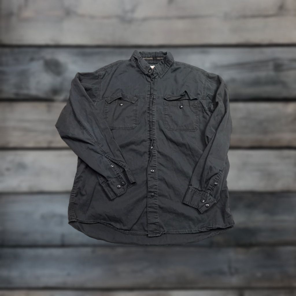 Harley Davidson Harley-Davidson Shirt Mens Large Black Button-Front Biker Rider Lightweight Size US L / EU 52-54 / 3 - 1 Thumbnail
