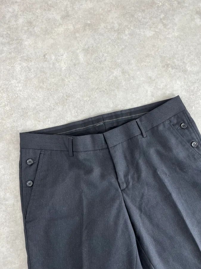 Gucci 2000s Gucci Dark Grey Regular Tailored Pants Size US 34 / EU 50 - 4 Thumbnail