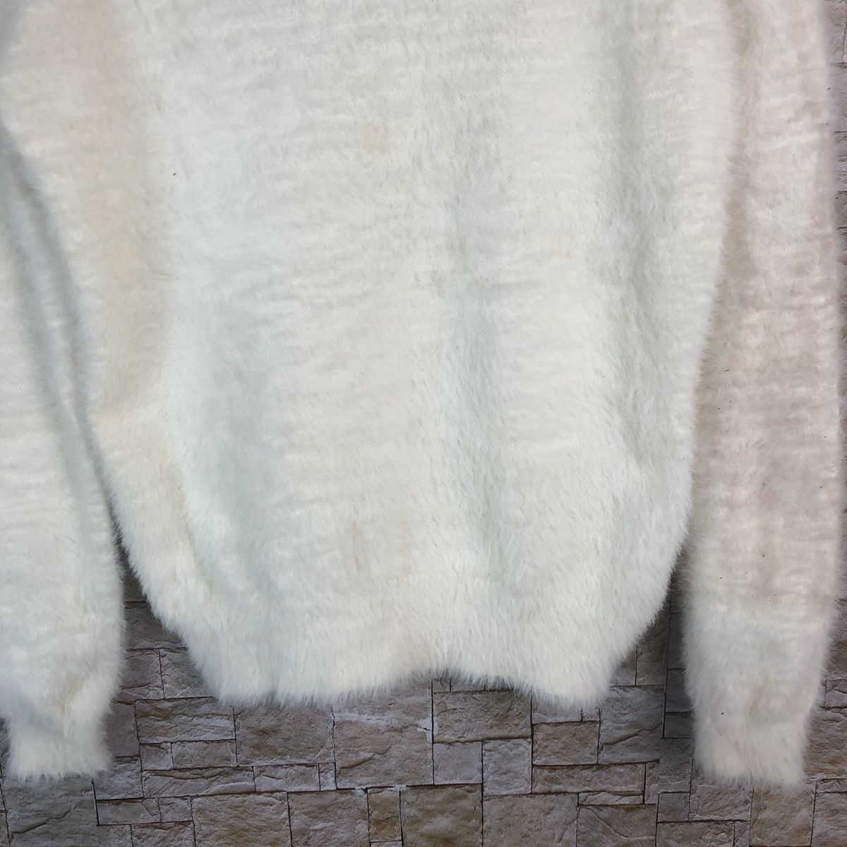 Homespun Knitwear × Japanese Brand Kitonise White Shag Shaggy Fur Mohair Knitwear #A17 Size M / US 6-8 / IT 42-44 - 6 Thumbnail