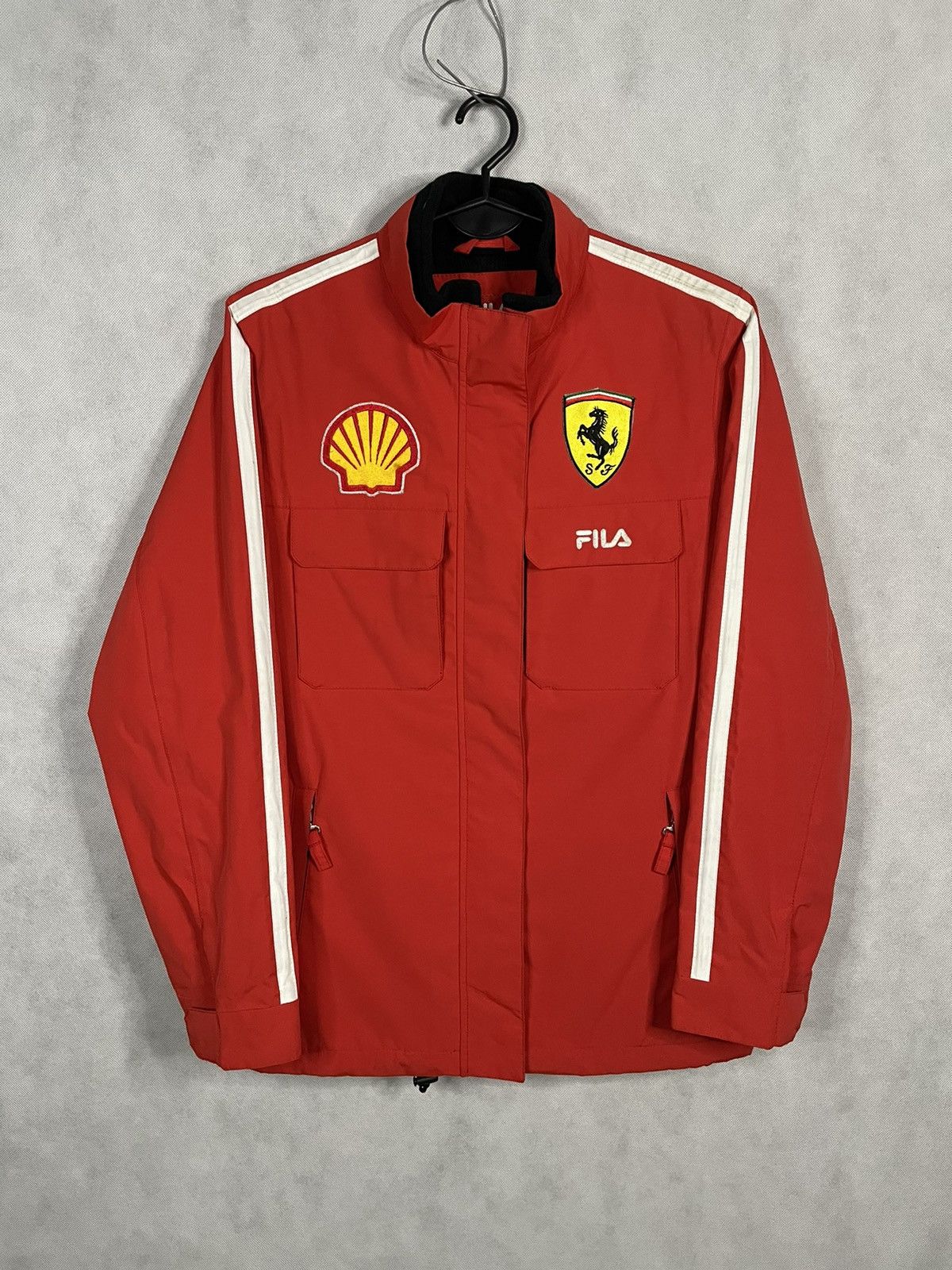 image of Red Racing Jacket Loro Piana Ferrari Fila License, Women's (Size Medium)
