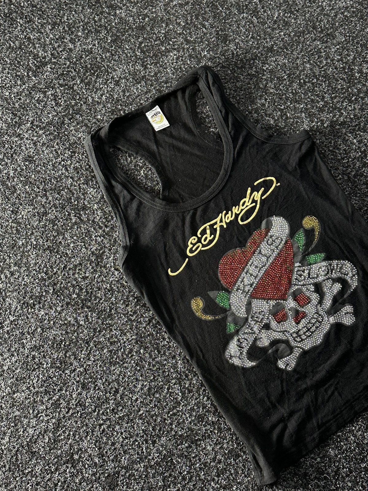 Designer × Ed Hardy ❗️Vintage Ed Hardy tiger big True Love Logo Women Tee Size M / US 6-8 / IT 42-44 - 2 Thumbnail