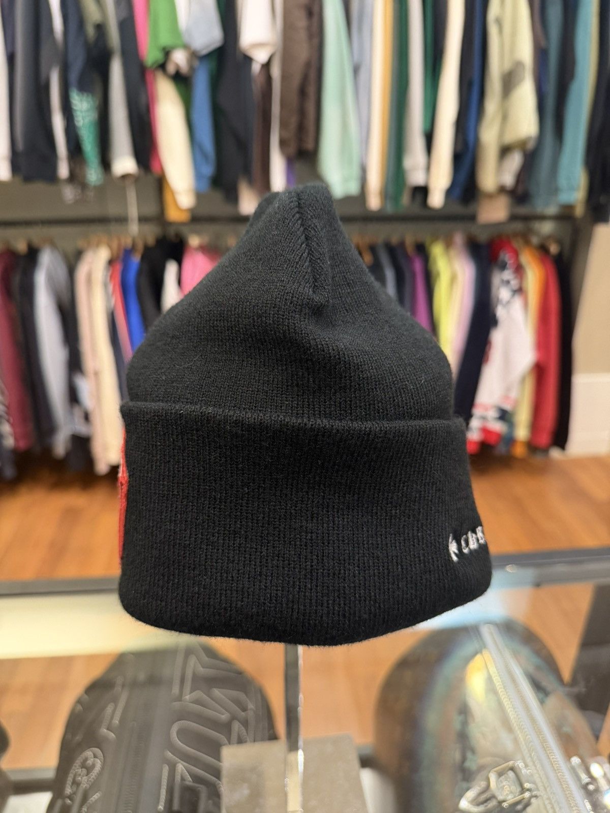 Chrome Hearts Chrome Hearts Rolling Stones Leather Patch Beanie - Black Size ONE SIZE - 4 Thumbnail