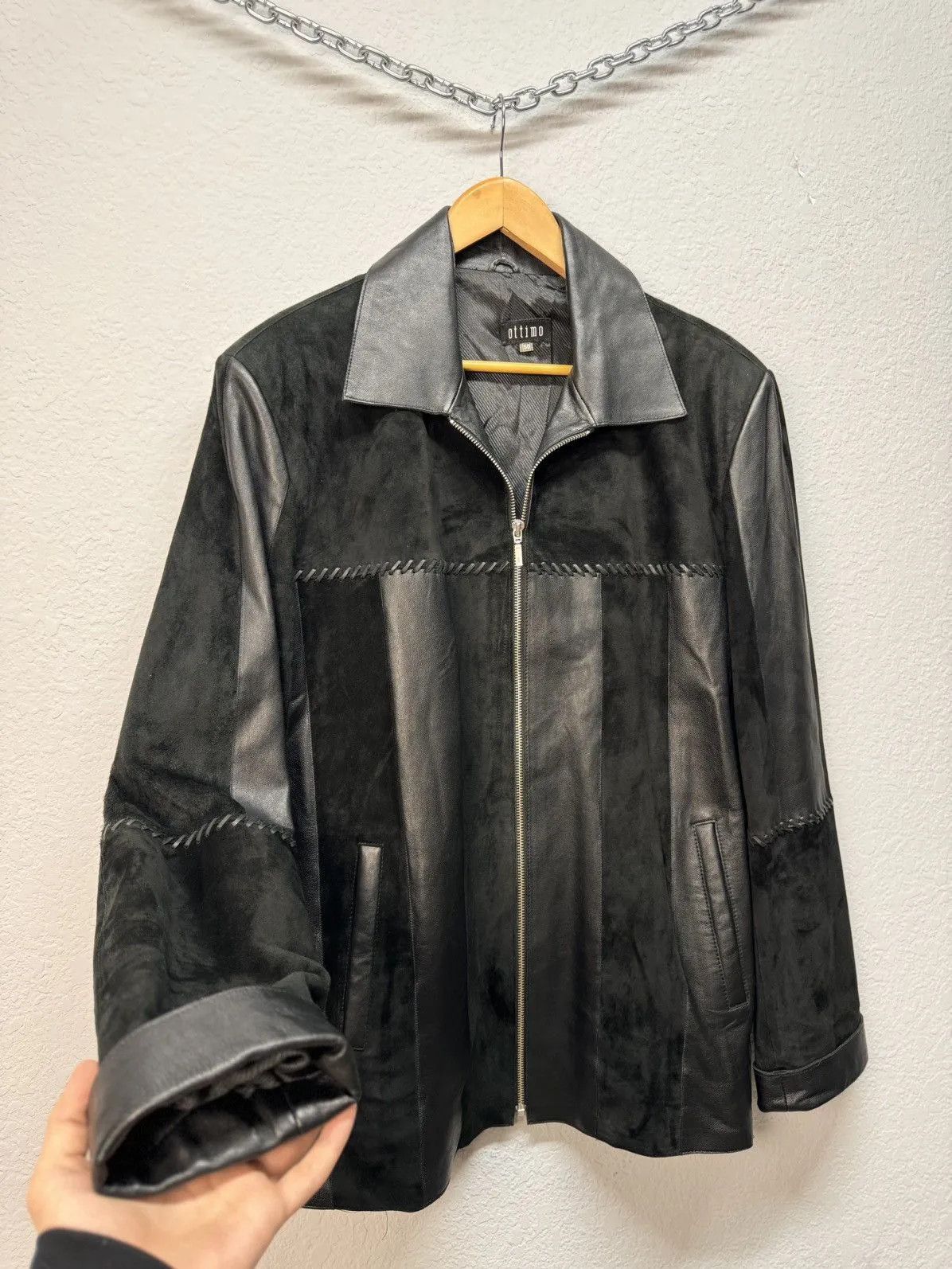 Hysteric Glamour × If Six Was Nine × Vintage VINTAGE CRAZY LEATHER JACKET IFSIXWASNINE STYLE Y2K Size US L / EU 52-54 / 3 - 6 Thumbnail