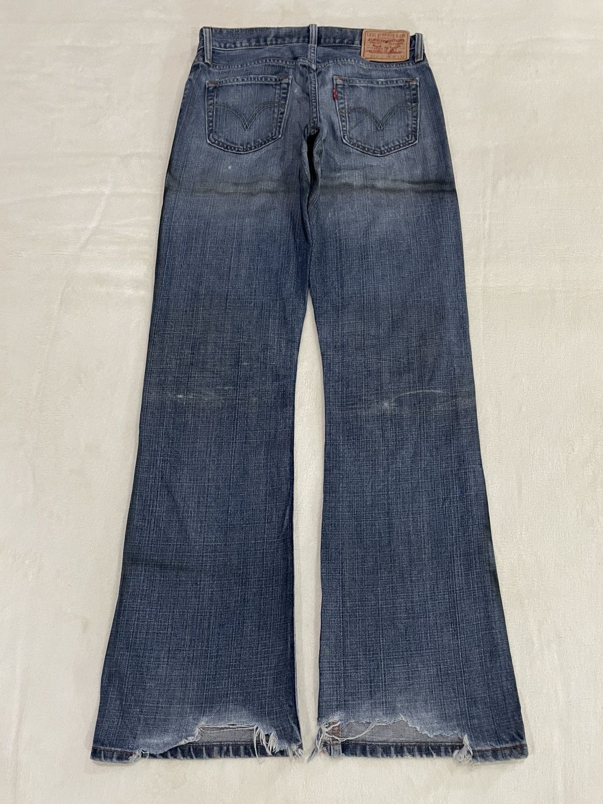 Levi's Vintage Levi’s Low Boot Cut Distressed Denim Jeans Size US 30 / EU 46 - 9 Thumbnail