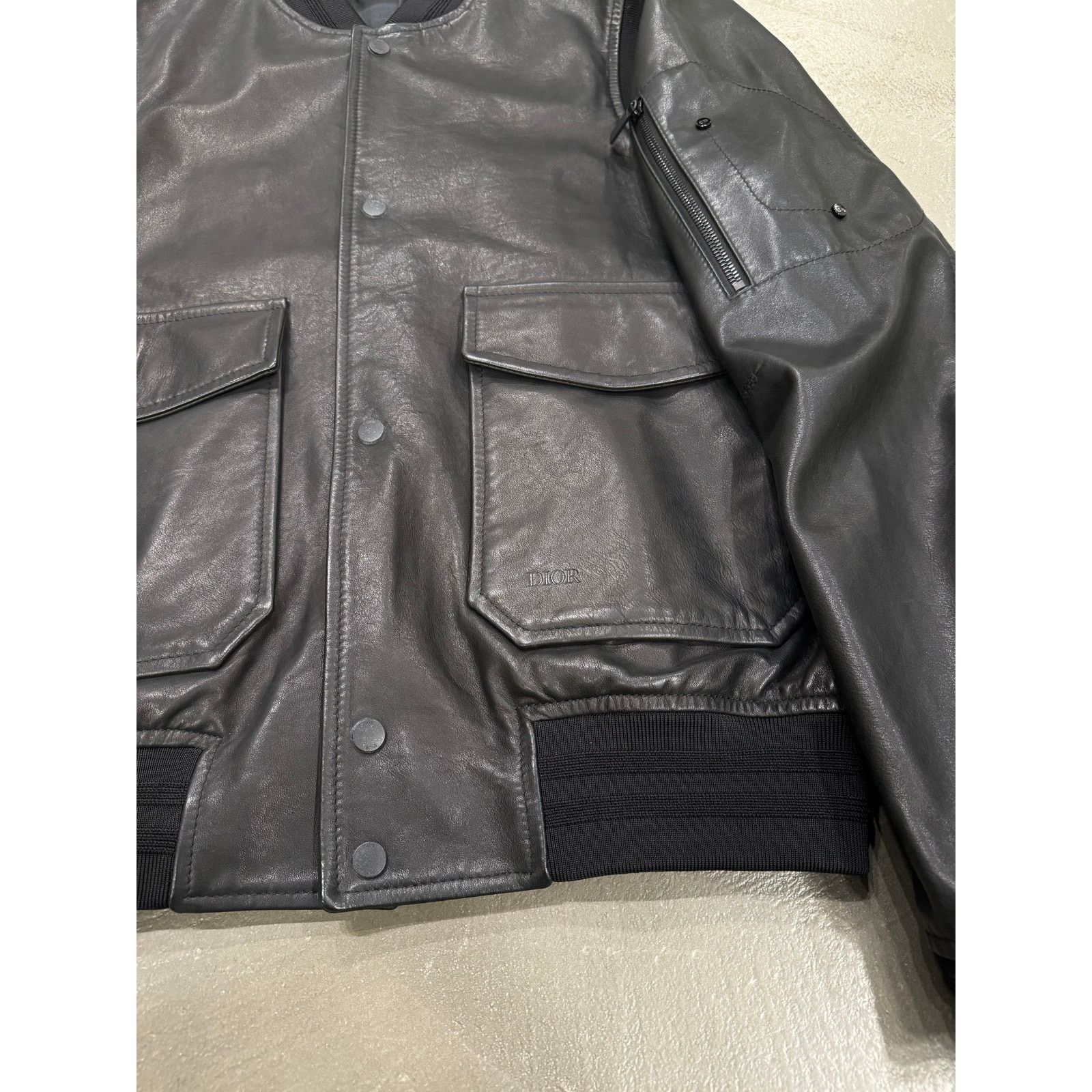 Dior 2010s Dior saddle leather cargo bomber jacket Size US M / EU 48-50 / 2 - 5 Thumbnail