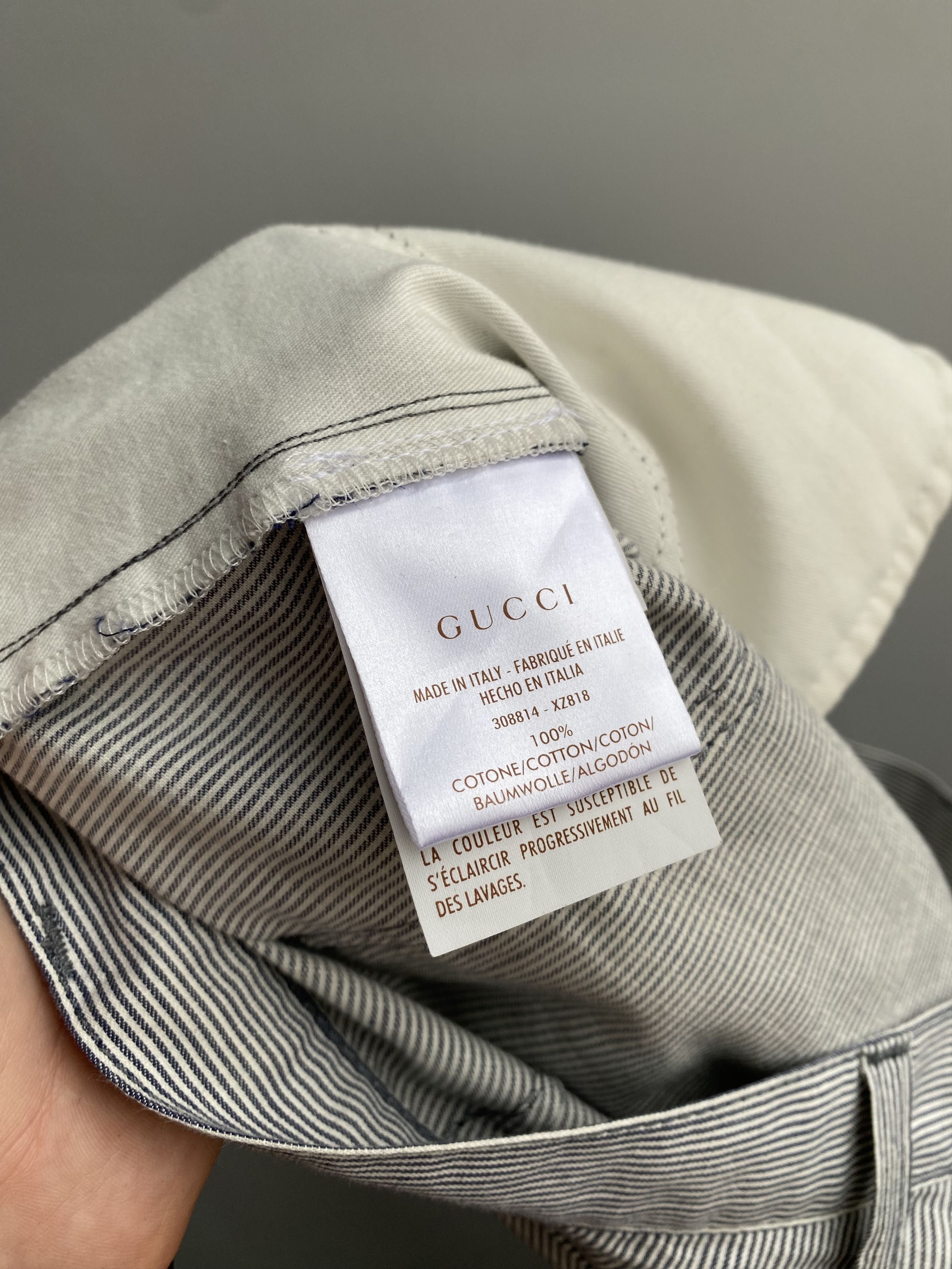 Gucci GUCCI Stripe New Short Cotton Luxury Chino Size US 30 / EU 46 - 12 Thumbnail