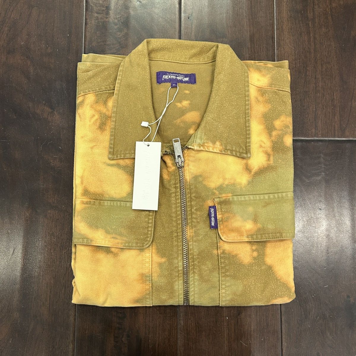 Fucking Awesome Khaki Bleach Dyed Jacket Size XL DS