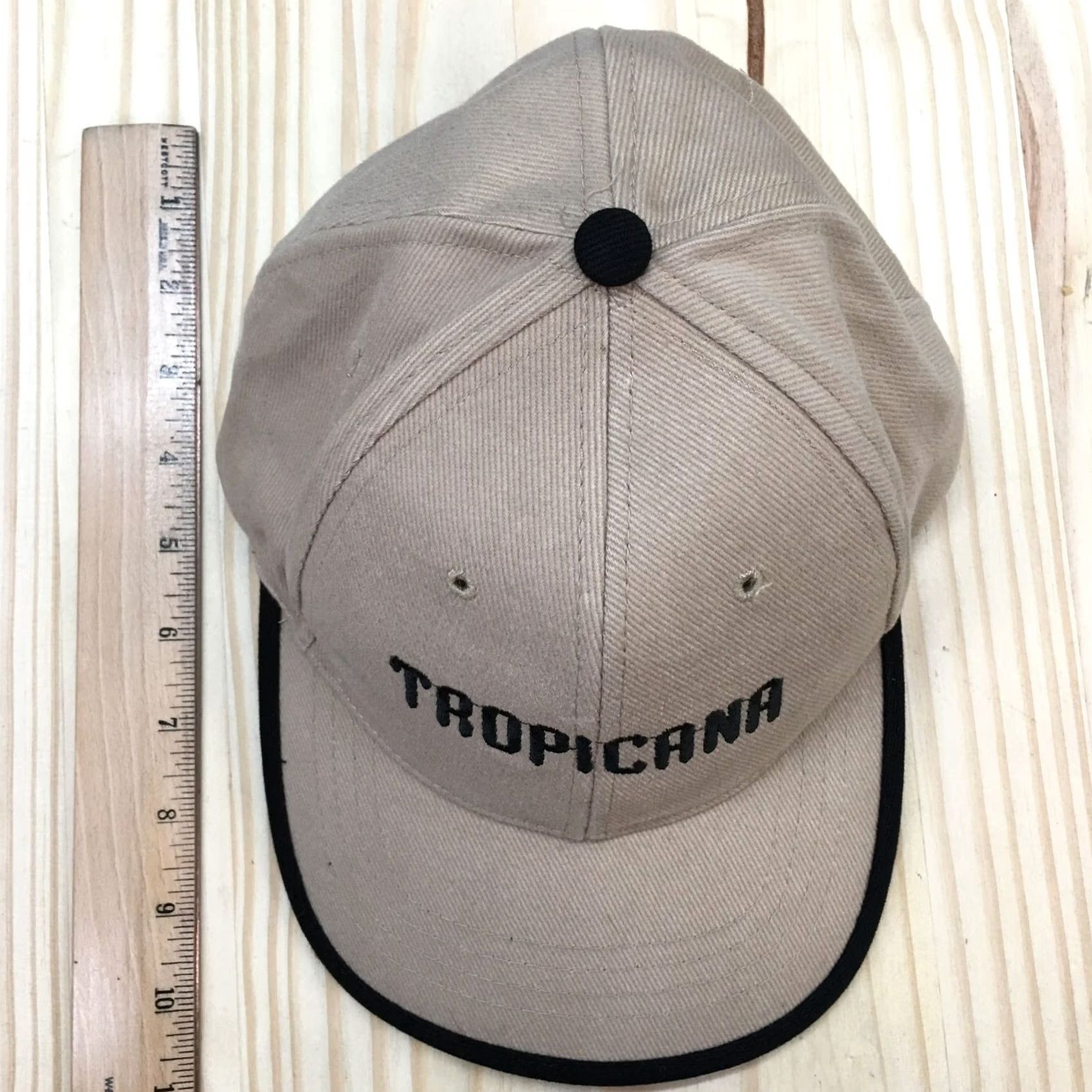 Logo 7 Nissun Tropicana Baseball Cap Hat Mens OS Beige Embroidered Logo Curved Brim Cotton Canvas Adjustable Mesh Back Casual Cap Mens Size ONE SIZE - 3 Thumbnail