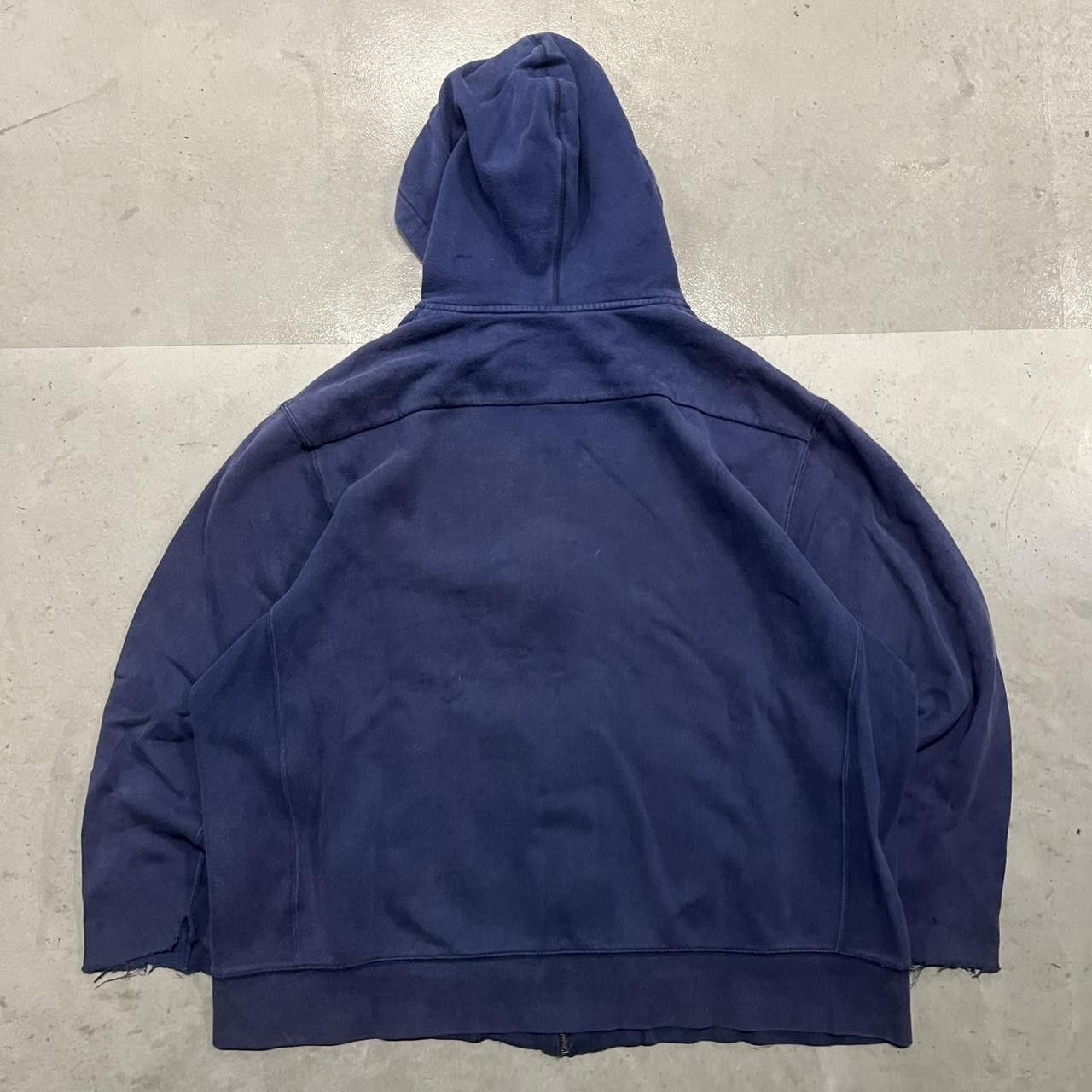 Vintage Vintage Y2K/2000s Blank Navy Blue Zip Up Hoodie! Size US XXL / EU 58 / 5 - 2 Thumbnail