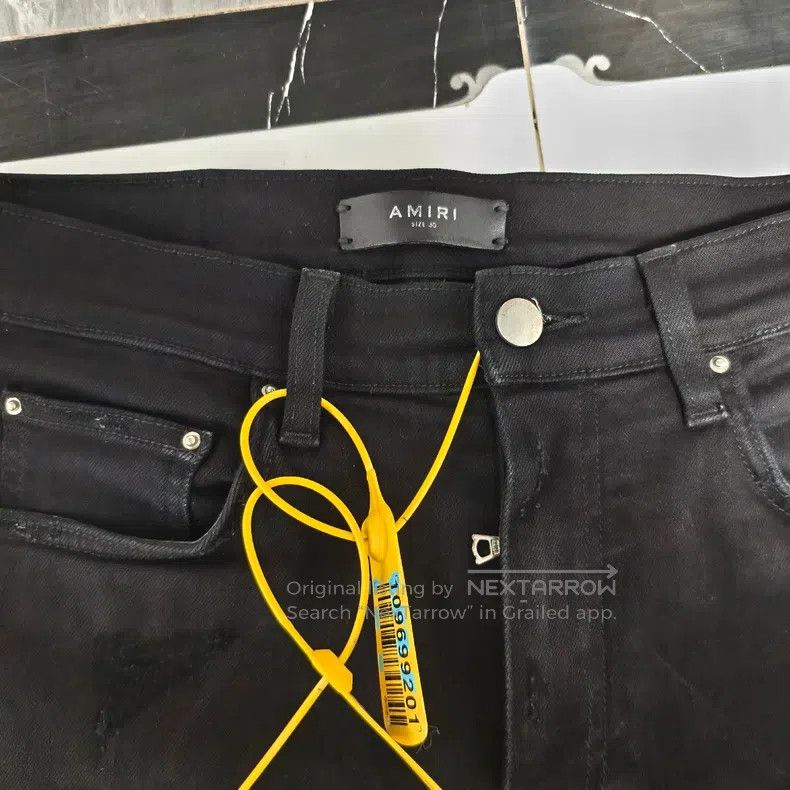 Amiri Amiri Size 30 Black leather jeans Size US 30 / EU 46 - 2 Thumbnail