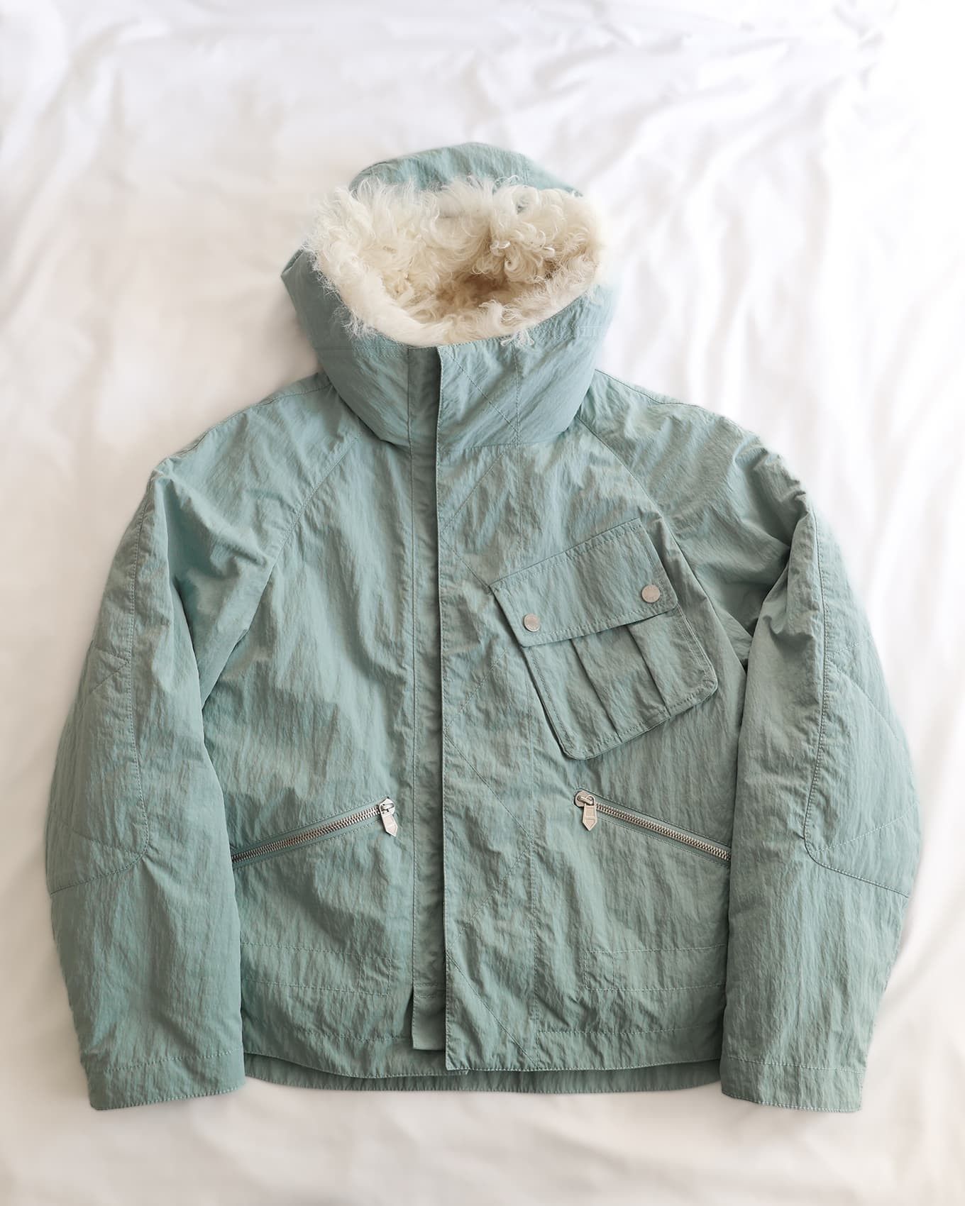 Hermes $20,000 Mens FW22 Blue Lamb Fur Lined Runway Jacket Size US S / EU 44-46 / 1 - 4 Thumbnail