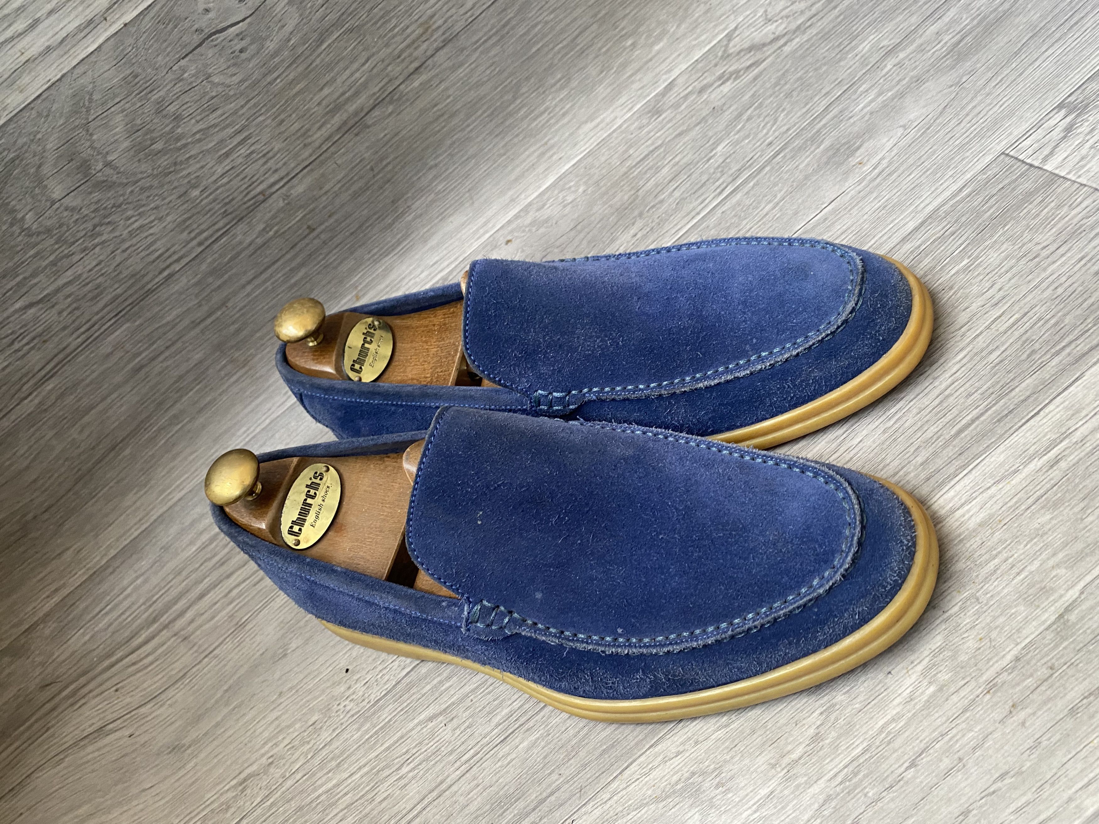Loro Piana Loro piana summer walk blue suede slip on shoes sz 40 Size US 7 / EU 40 - 11 Thumbnail